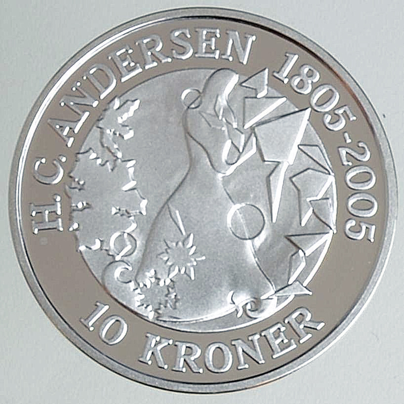 10-kroner - H.C. Andersen 200 år - "Snedronningen" - i original æske