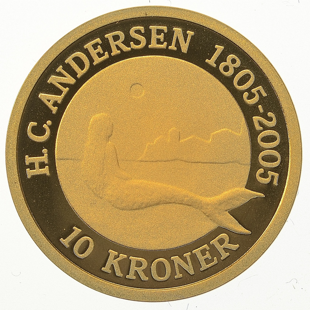 10-kroner - H. C. Andersen 200 år - "Den Lille Havfrue"