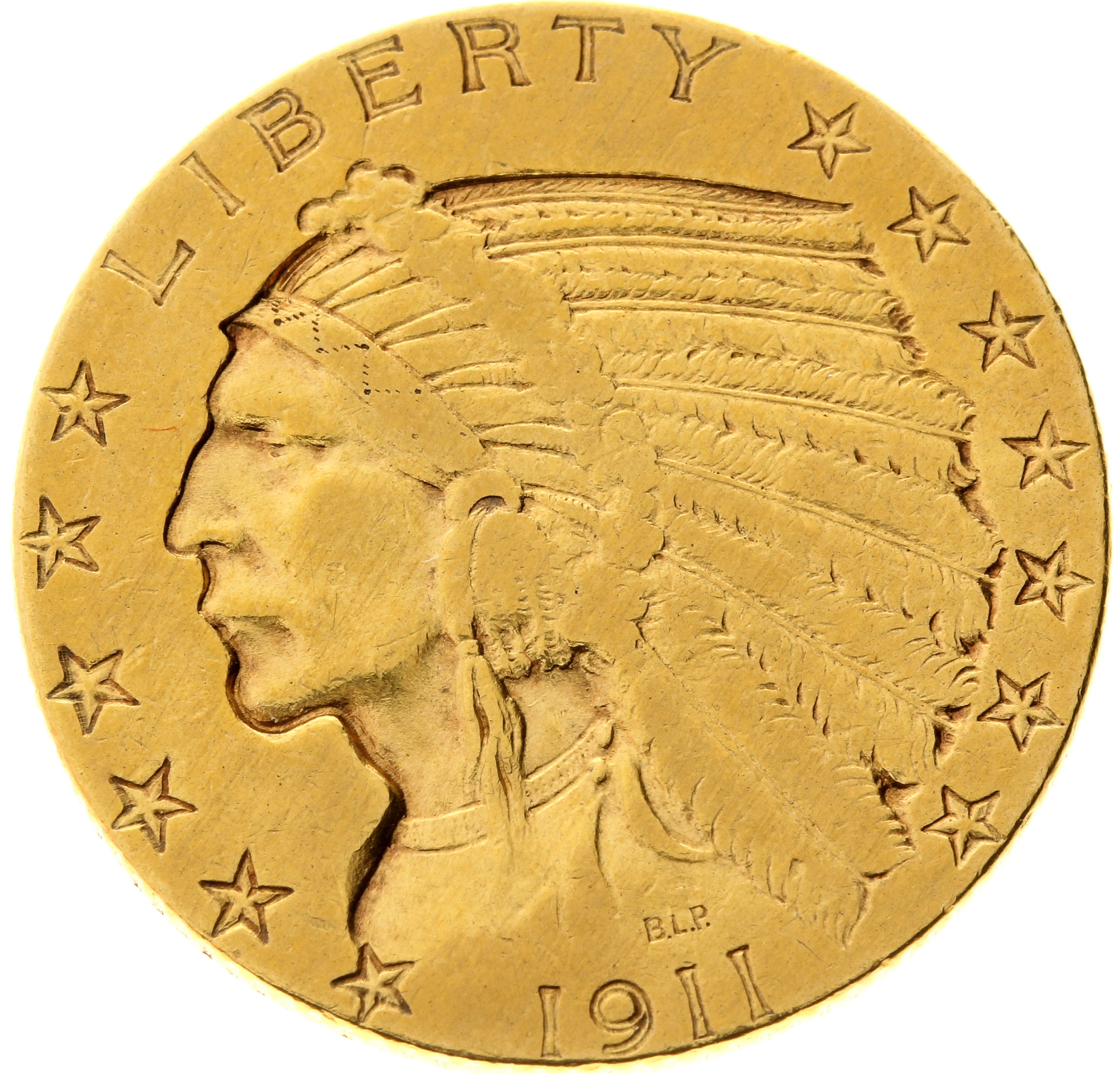 USA - 5 Dollars - 1911 - S - 'Indian Head' 