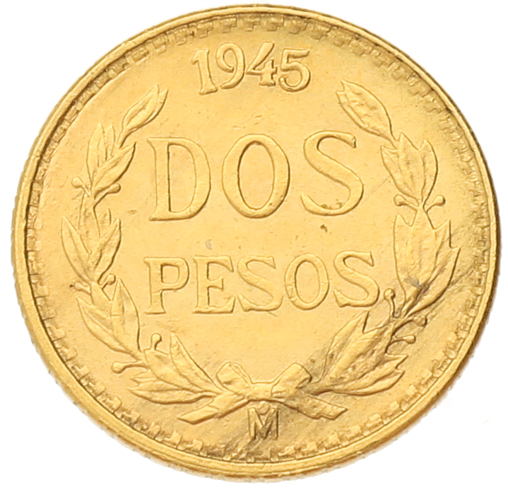 2 Pesos - Mexico - 1945 (Restrike)