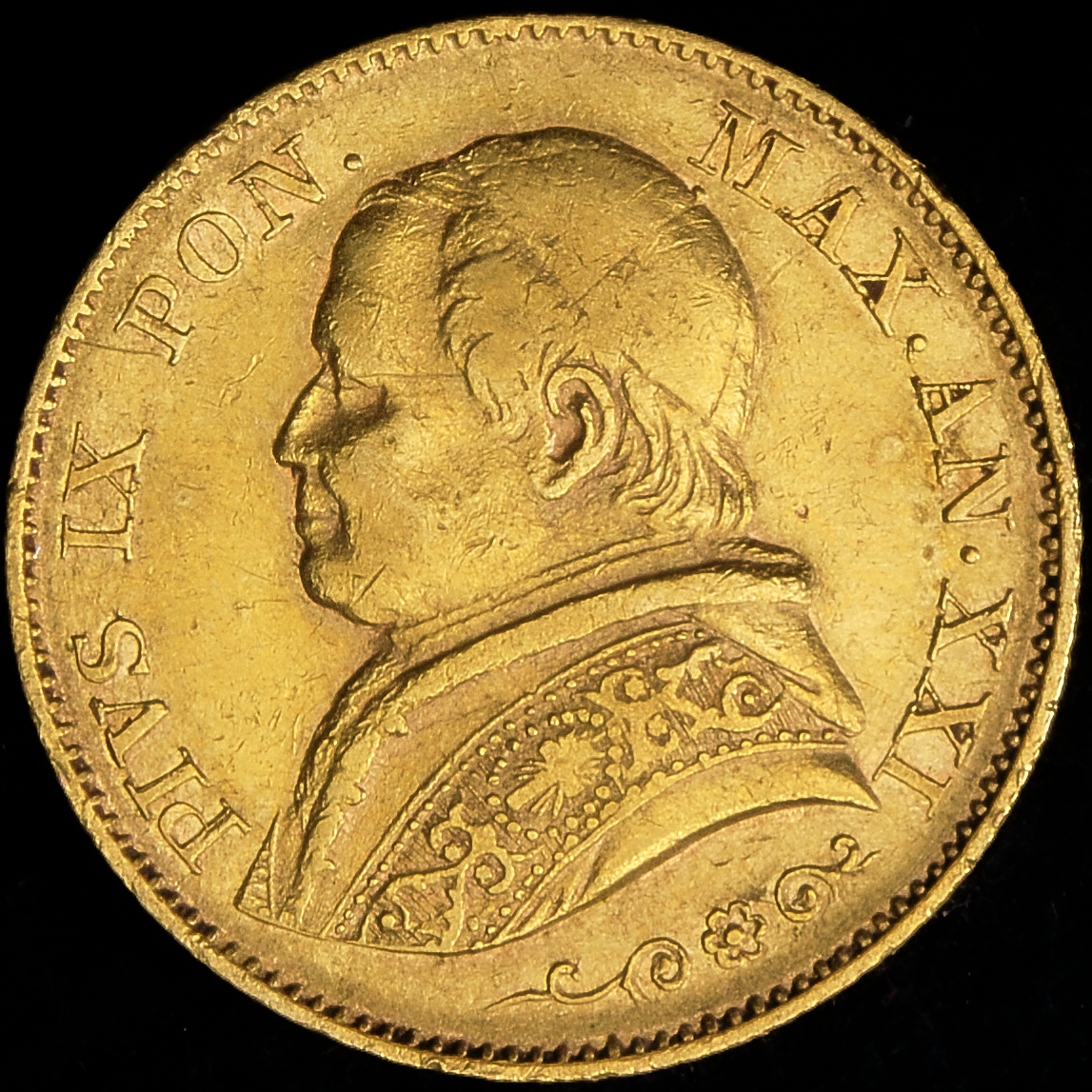 Vatican - 20 lire - 1866 - XXI - Pius IX