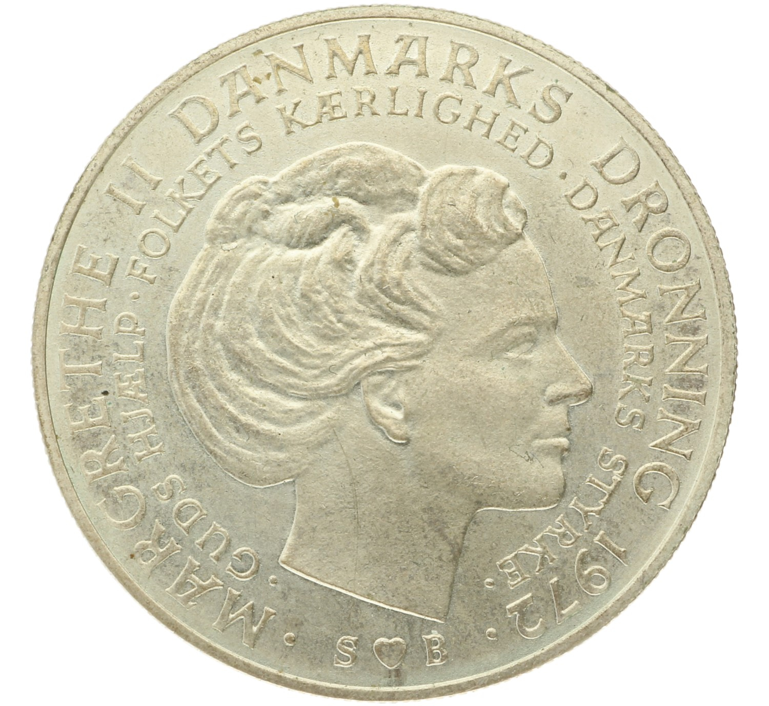 10 kr 1972 Tronskiftet Frederik IX - Margrethe II