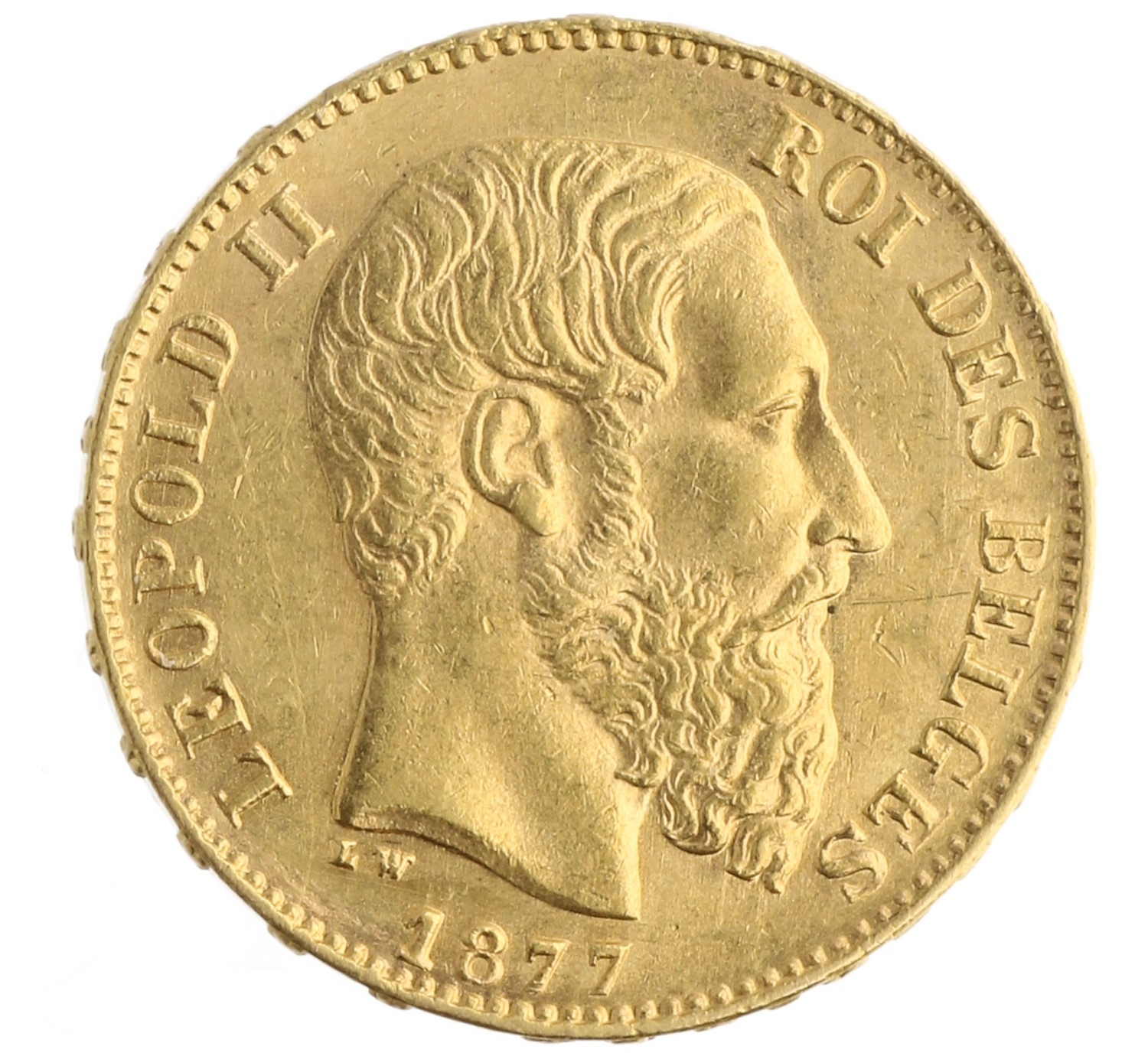 20 Francs - Belgium - 1877
