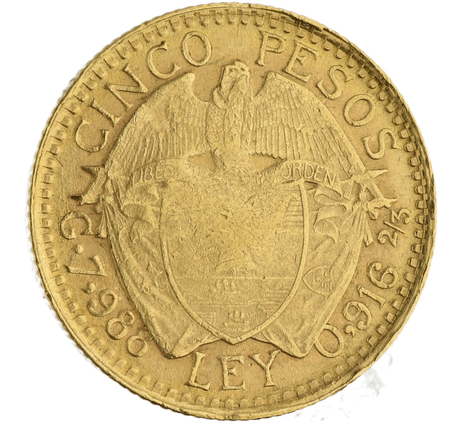 5 Pesos - Colombia - 1913