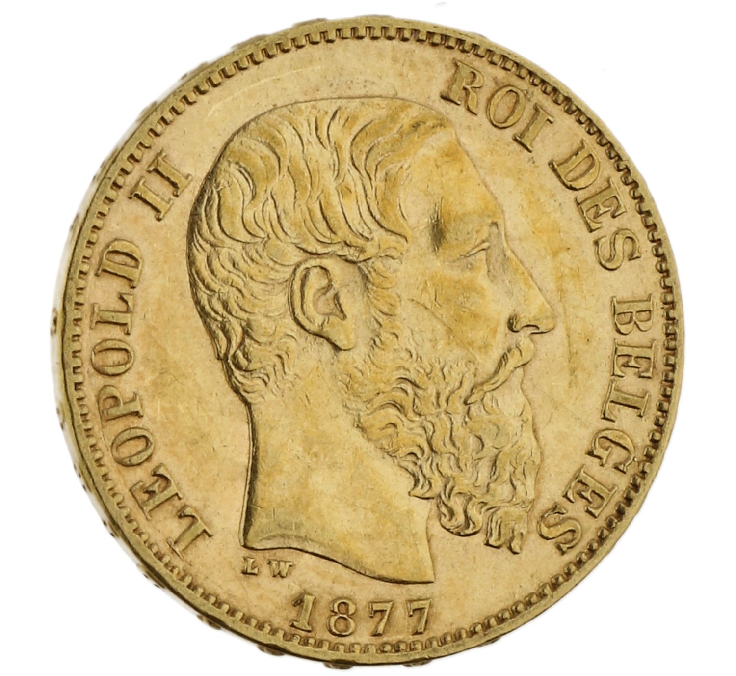 20 Francs - Belgium - 1877
