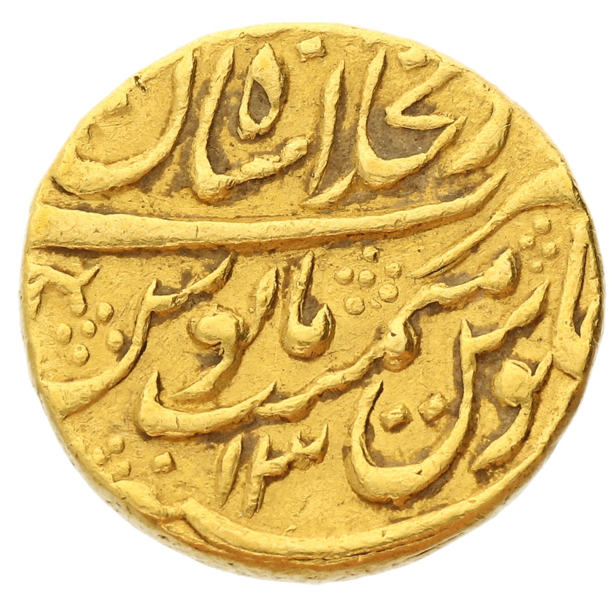 India - Mughal Empire - 1 mohur - Year 13(1731-1732) - Muhammad Shah
