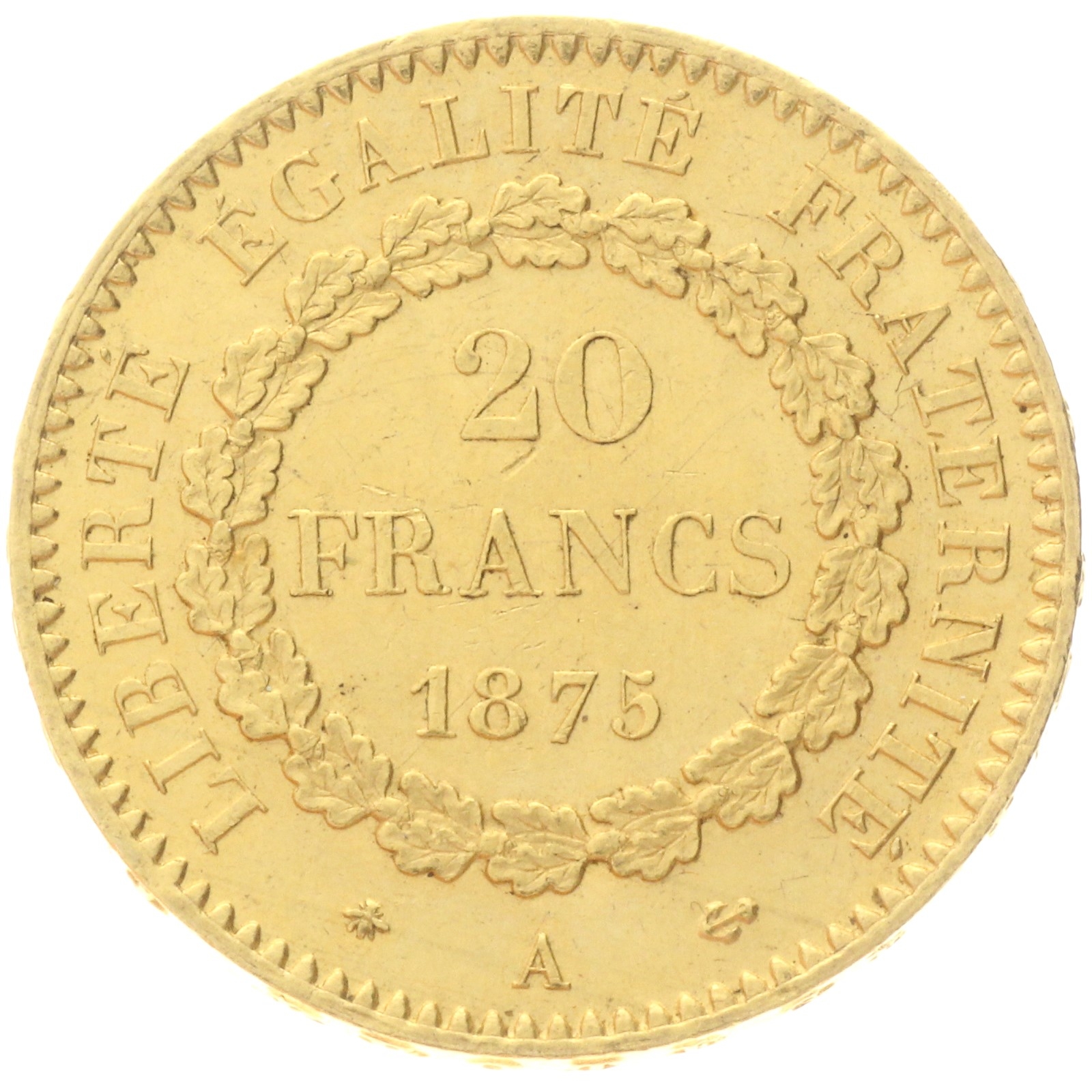 France - 20 francs - 1875 - A 