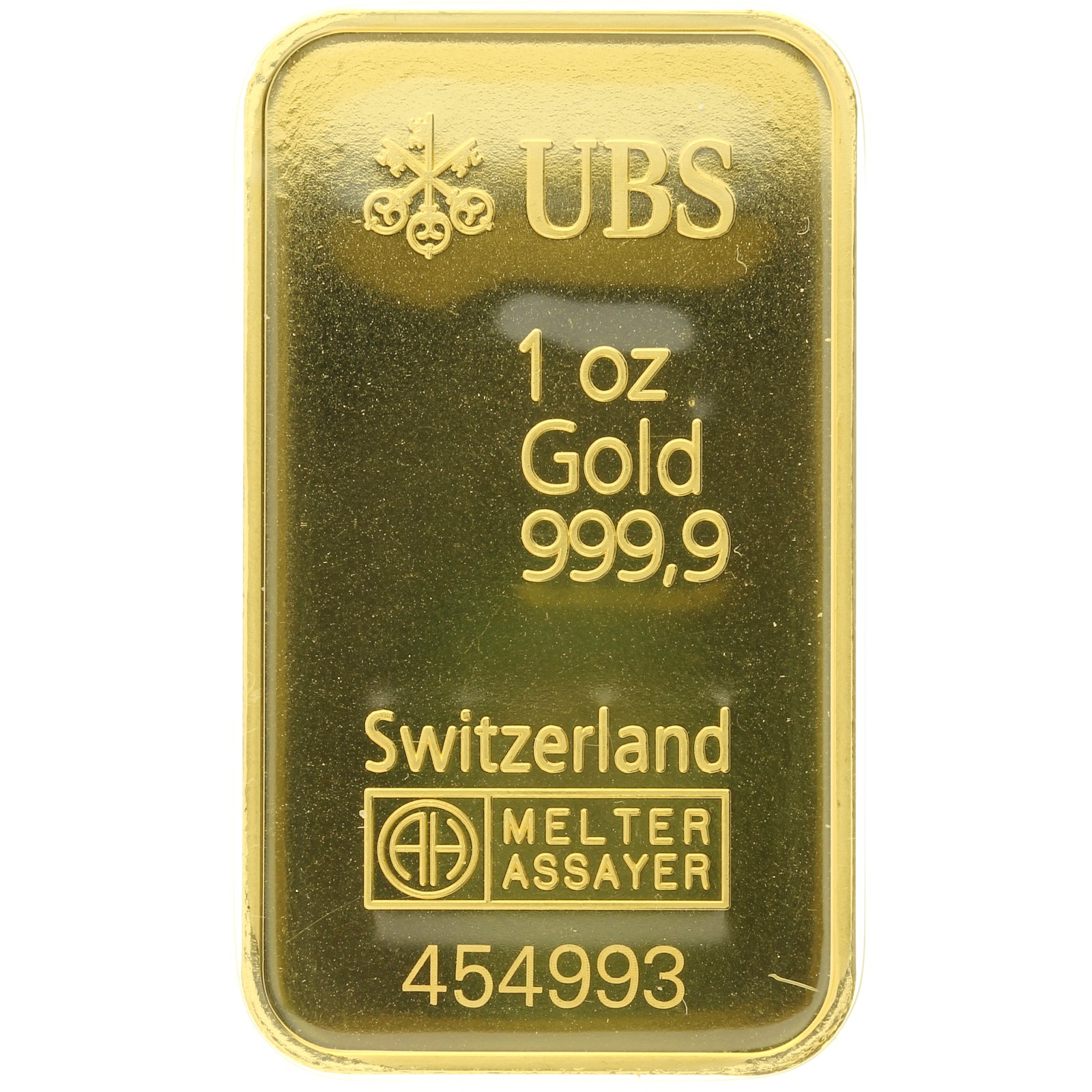 UBS - 1 ounce fine gold - 1oz - bar 