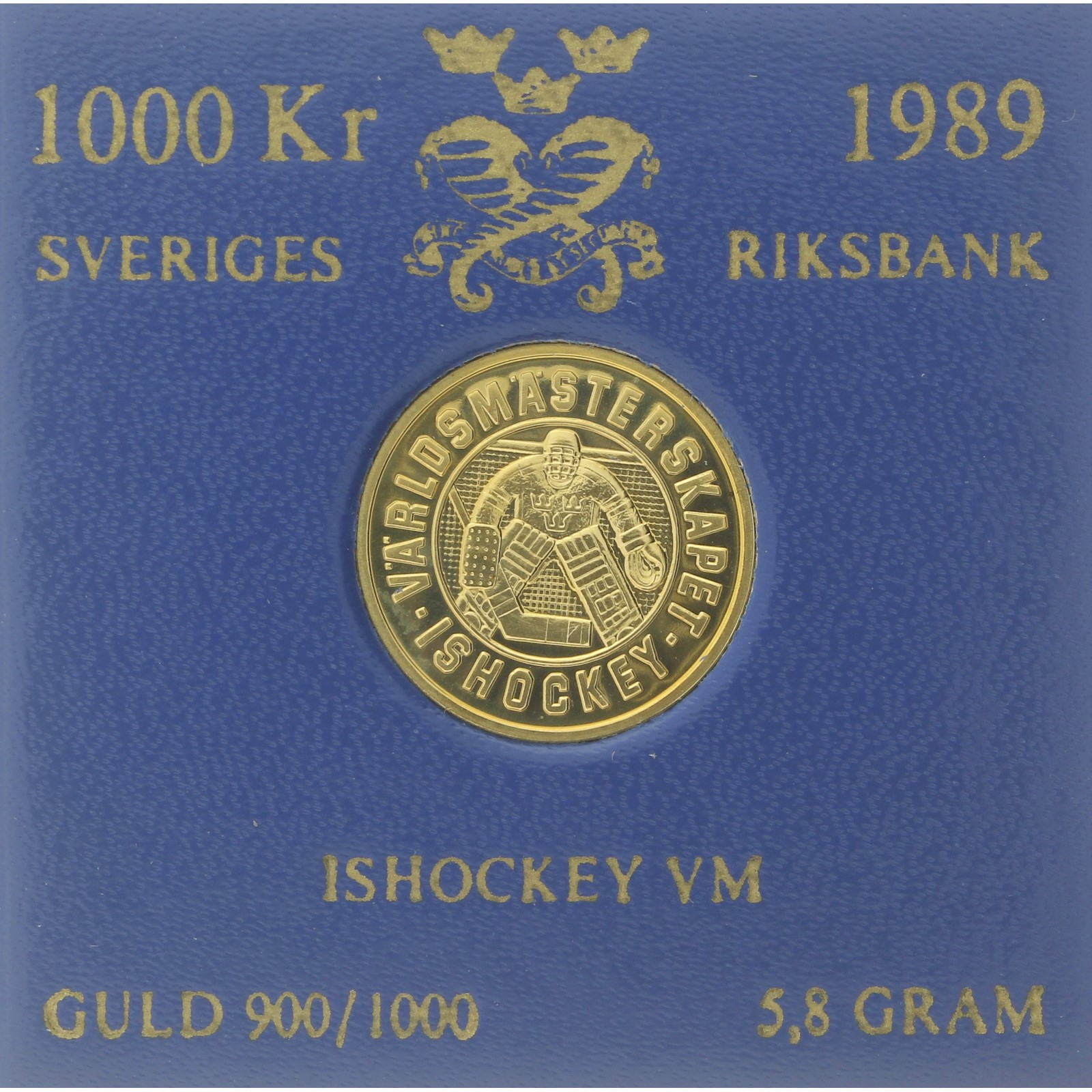 Sweden - 1000 Kronor - 1989 - Carl XVI Gustaf - Ice Hockey World Championship