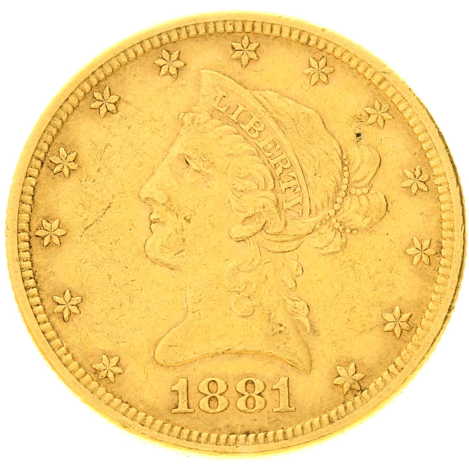 USA - 10 dollars - 1881 - Coronet Head Eagle 