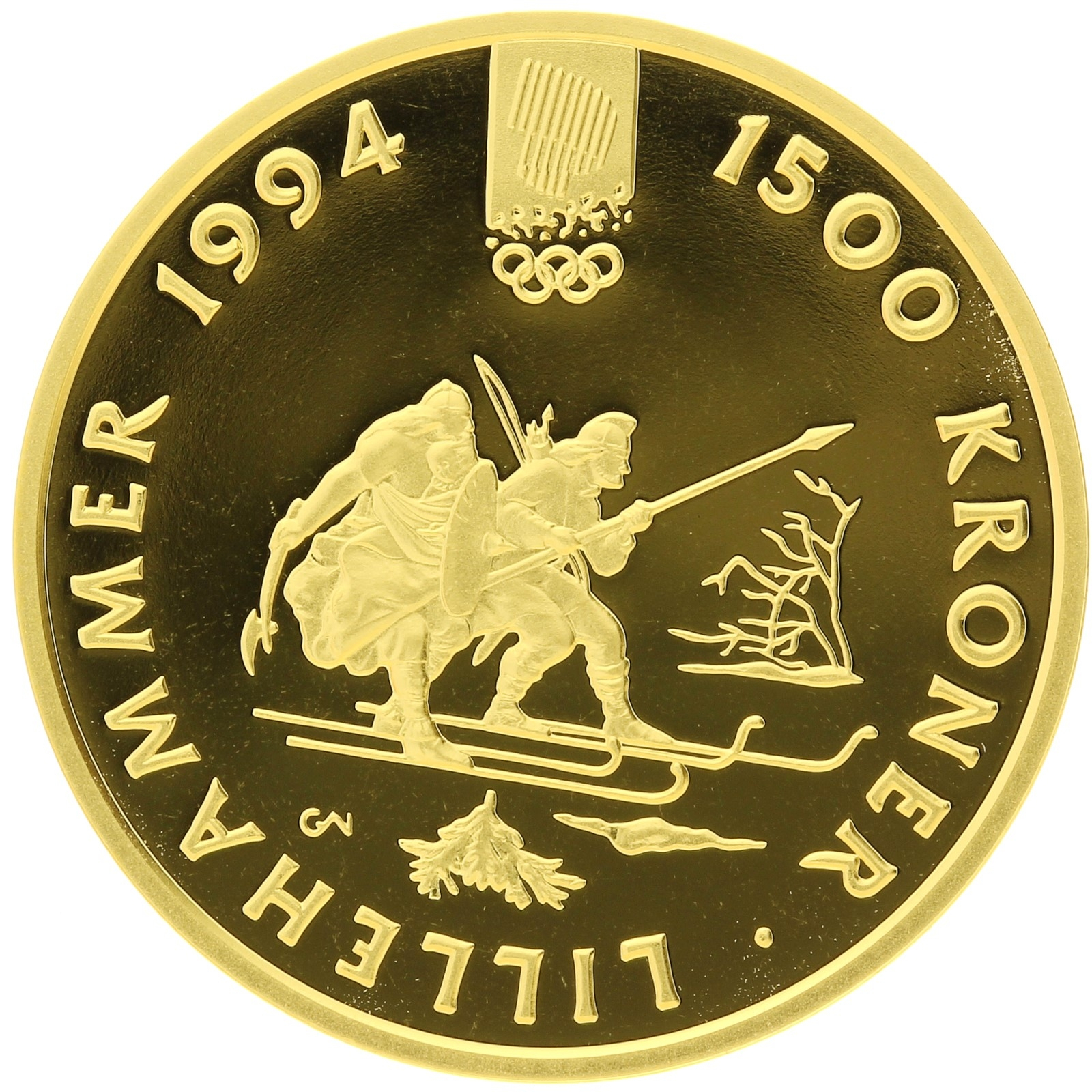 Norway - 1500 Kroner - 1992 - Harald V - 1994 Olympics - 1/2oz 