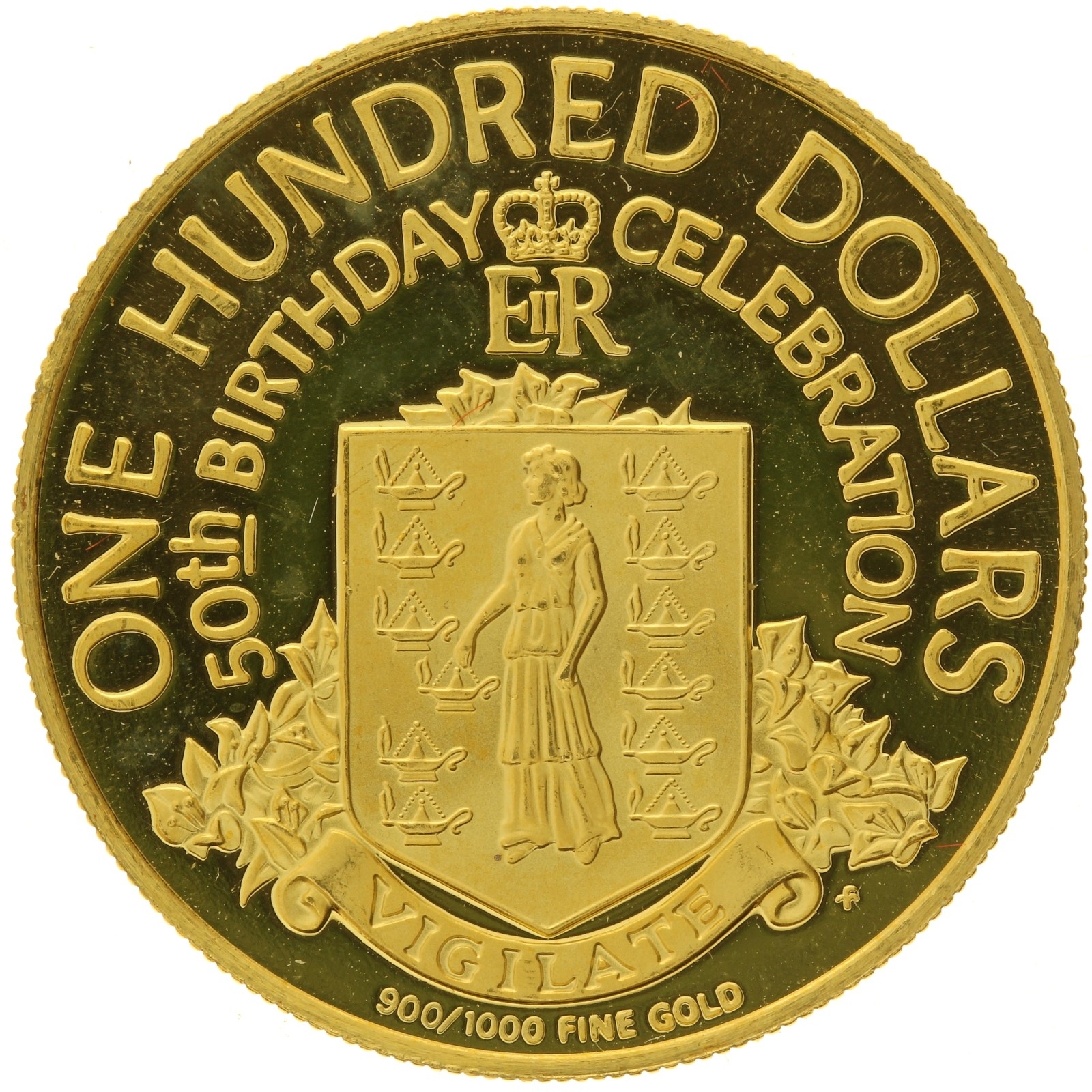 British Virgin Islands - 100 Dollars - 1976 - 50th Birthday