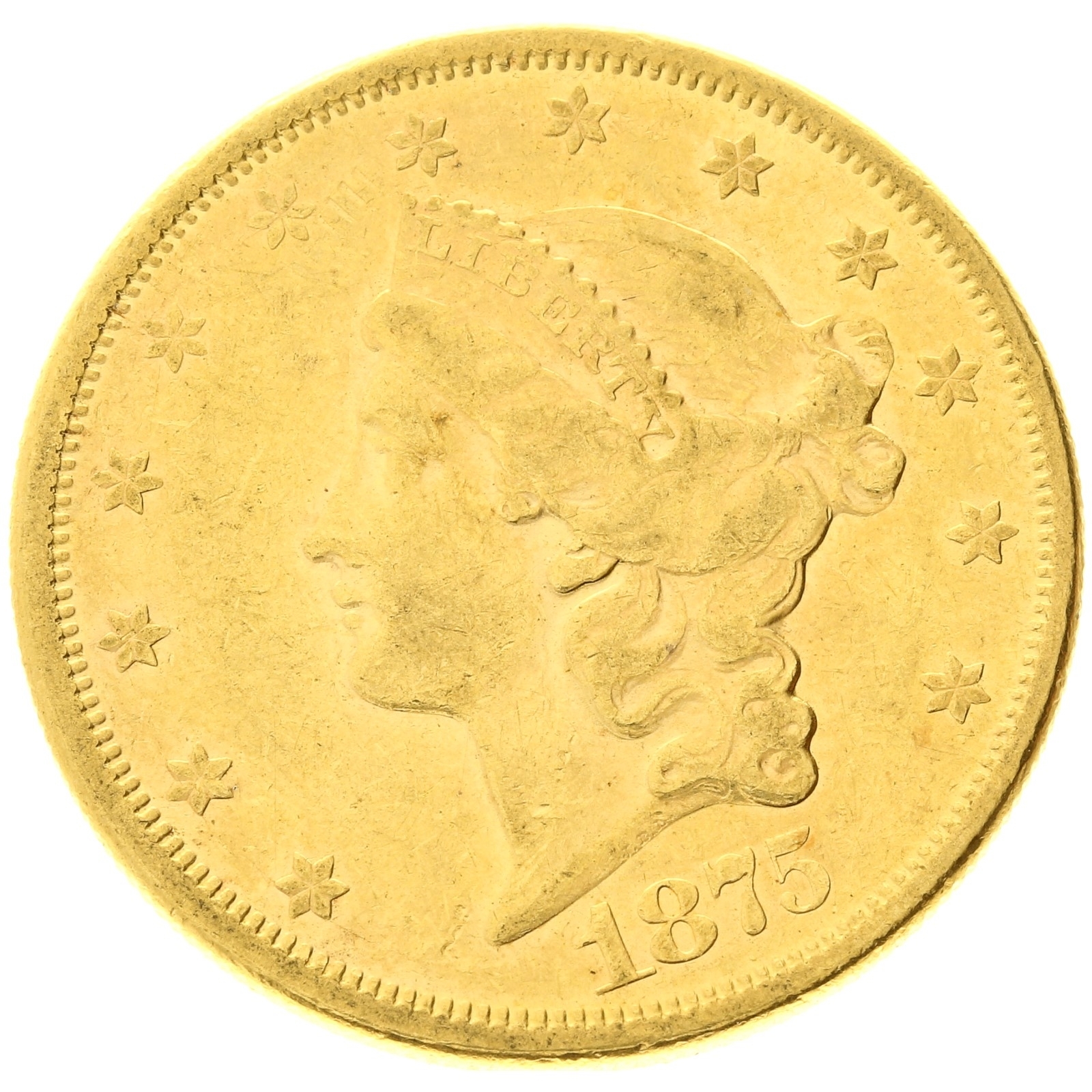 USA - 20 dollars 1875 - S - Liberty head