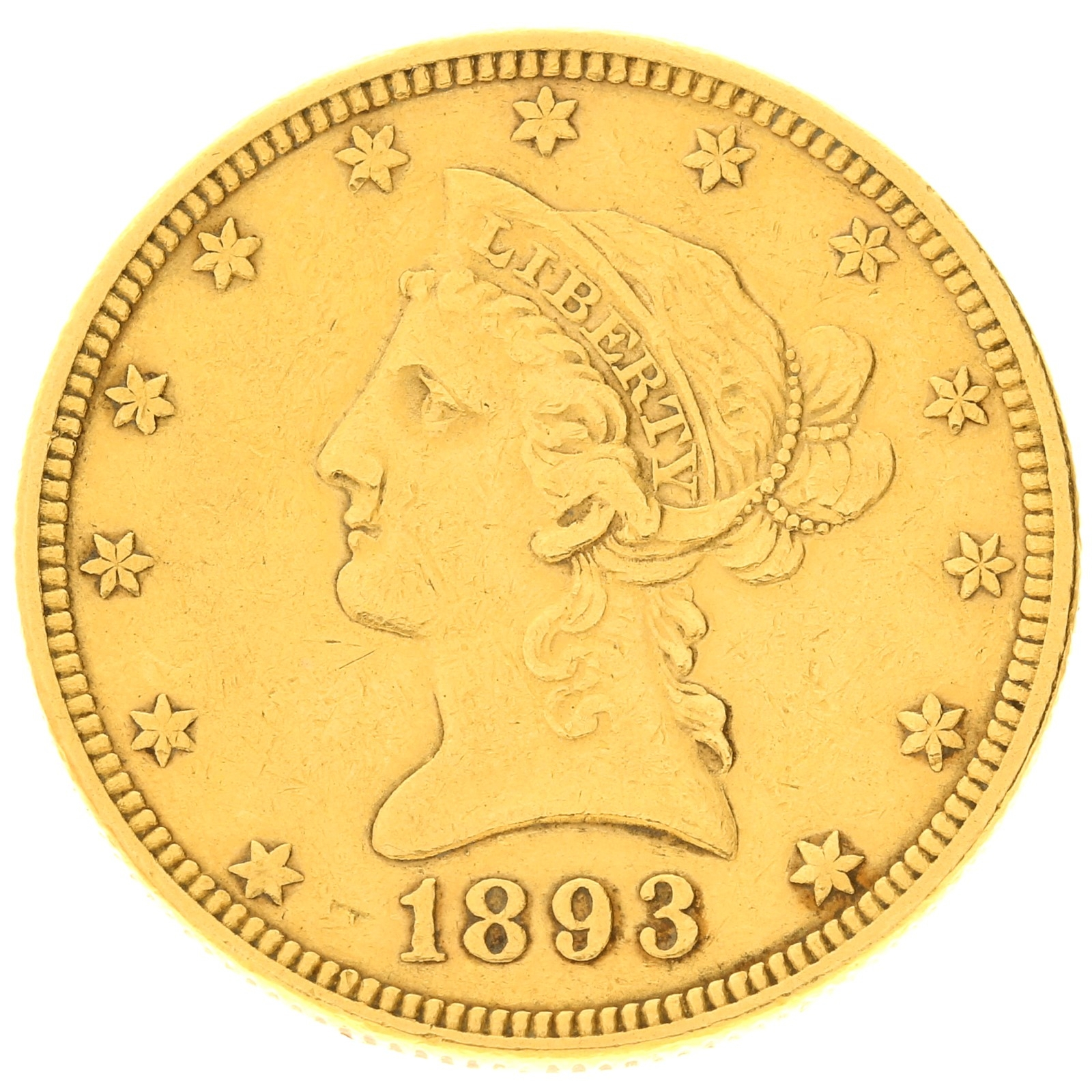 USA - 10 dollars - 1893 - Coronet Head Eagle 