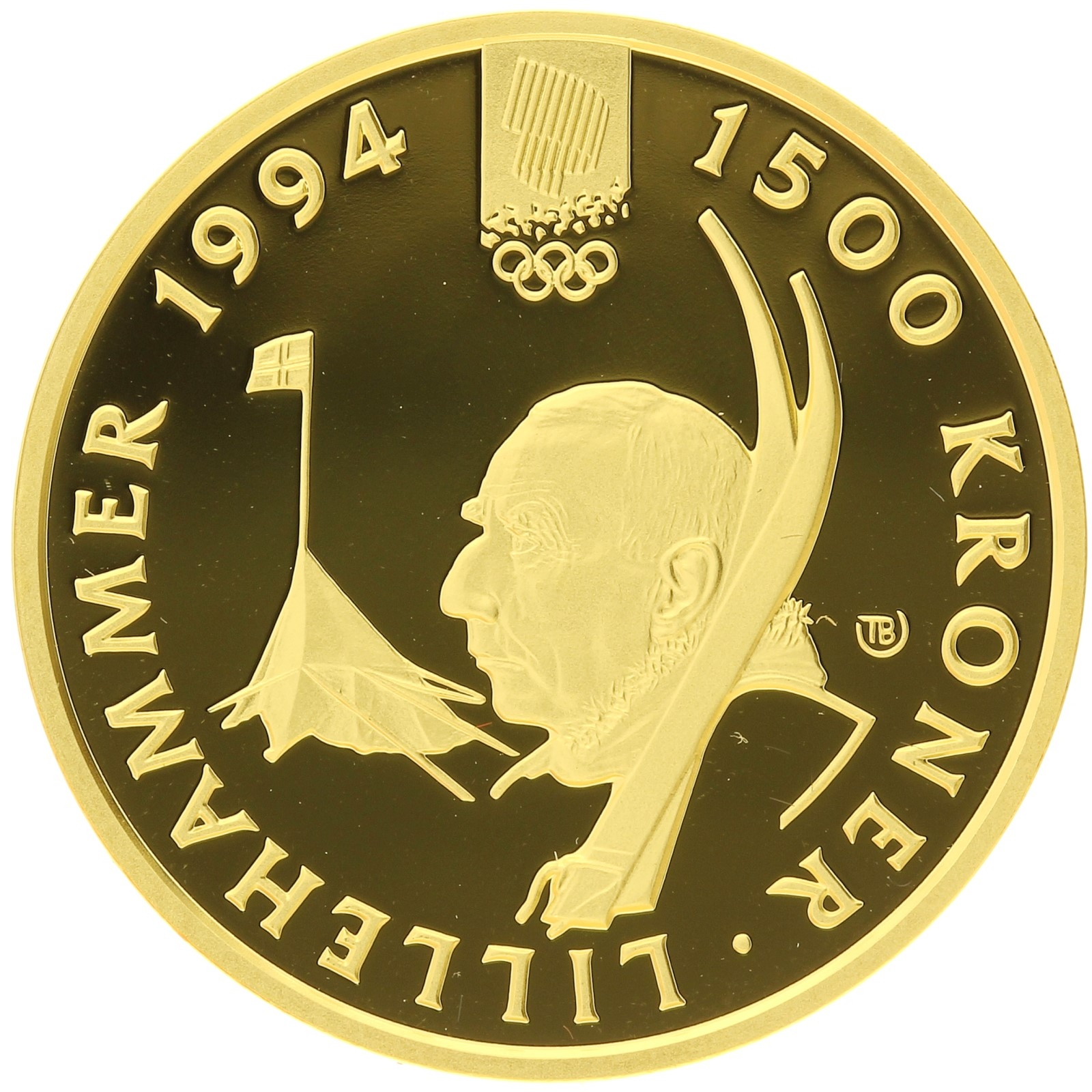 Norway - 1500 Kroner - 1993 - Harald V - 1994 Olympics - 1/2oz