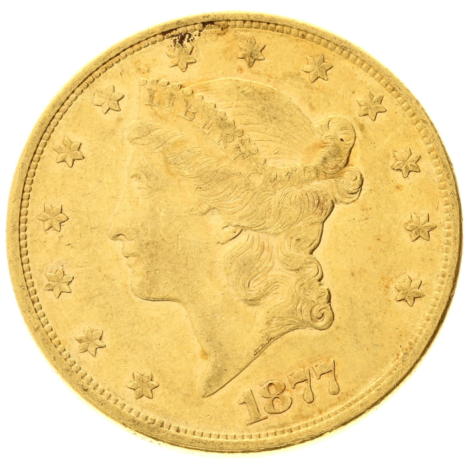 USA - 20 dollars 1877 - S - Liberty head 