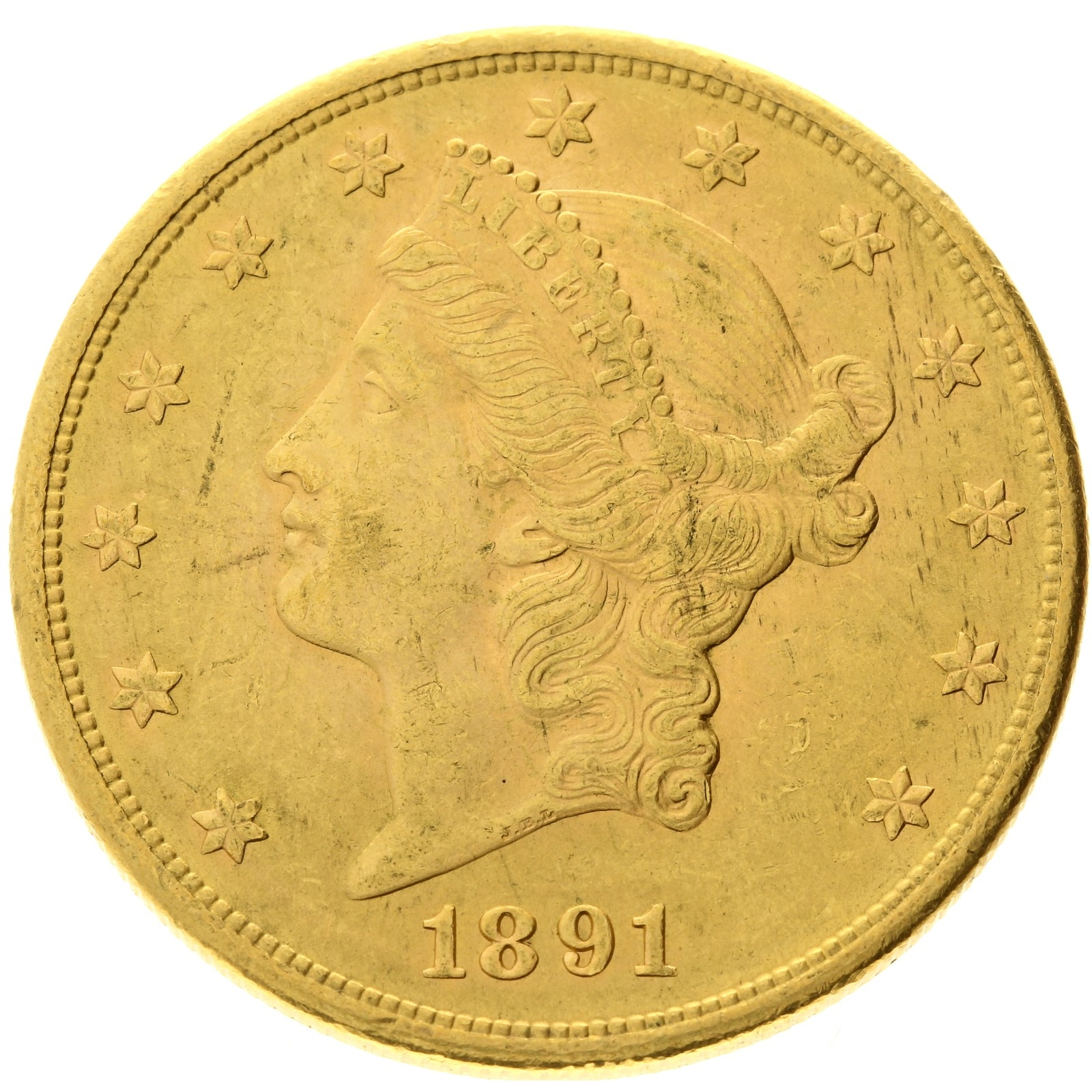 USA - 20 dollars - 1891 - S - Liberty Head