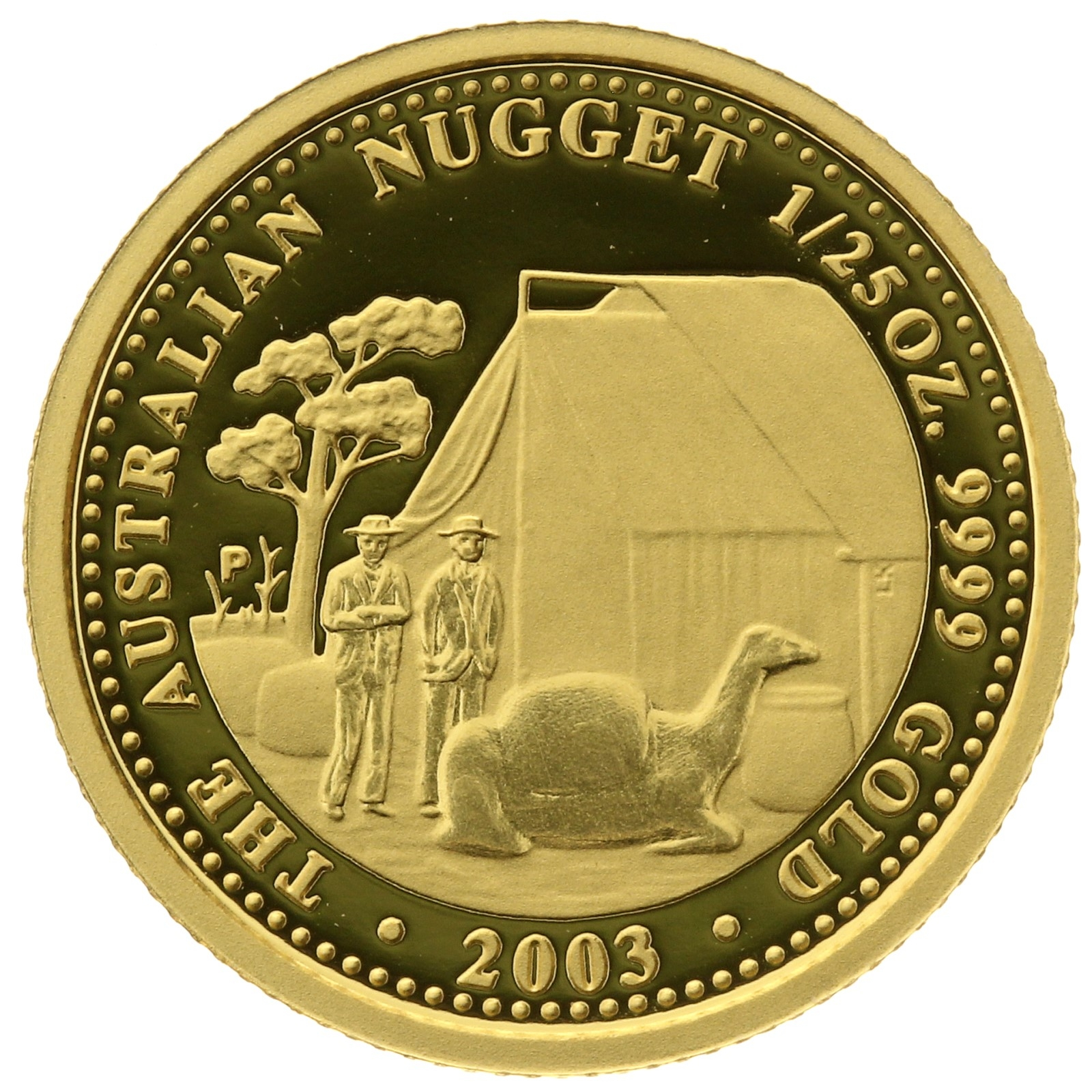Australia - 4 dollars - 2003 - Australian Nugget - Prospectors camp - 1/25oz 