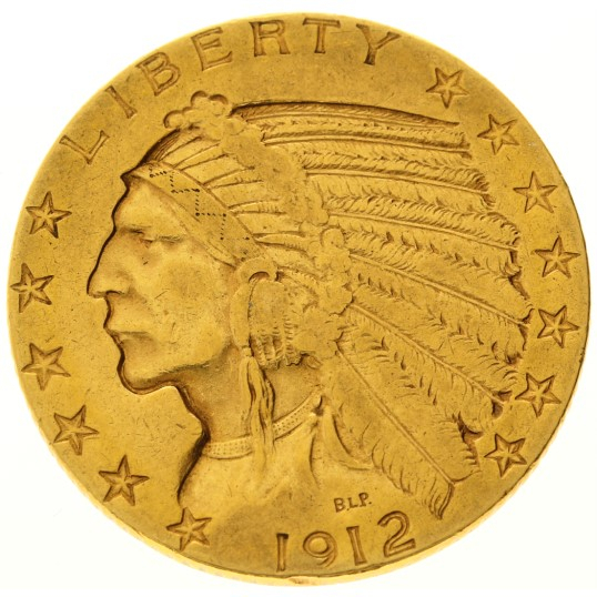USA - 5 dollar - 1912 - S - Indian Head