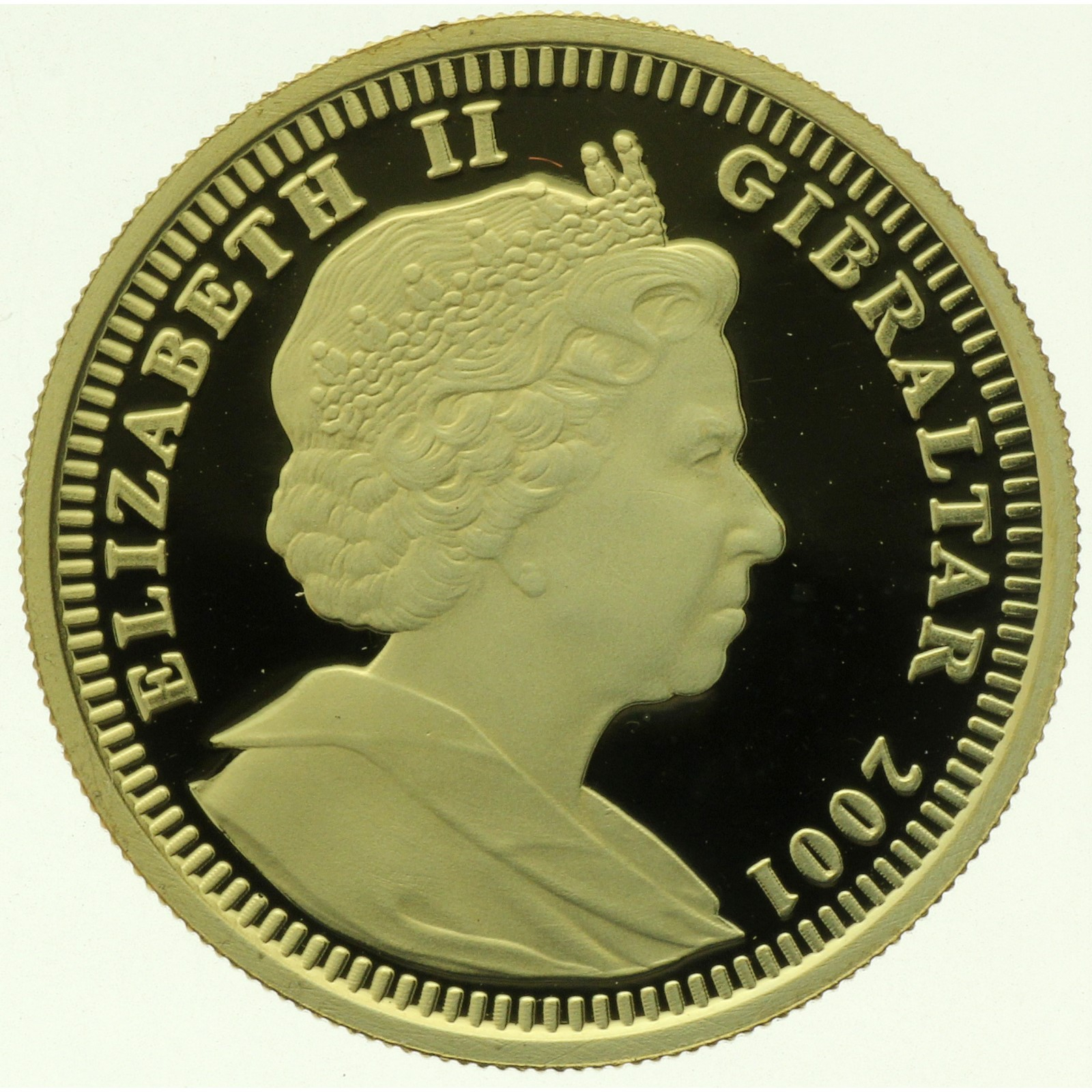 Gibraltar - 1/5 crown - 2001 - Queen Elizabeth II - with a diamond