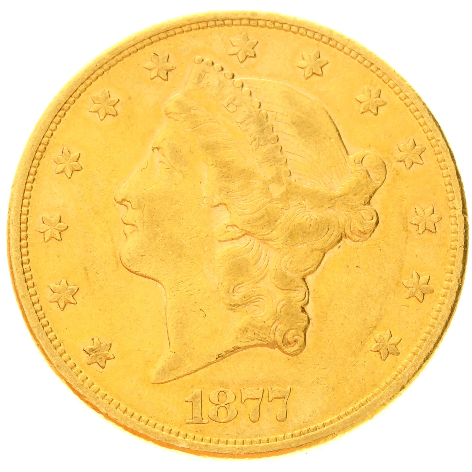 USA - 20 dollars 1877 - S - Liberty head 