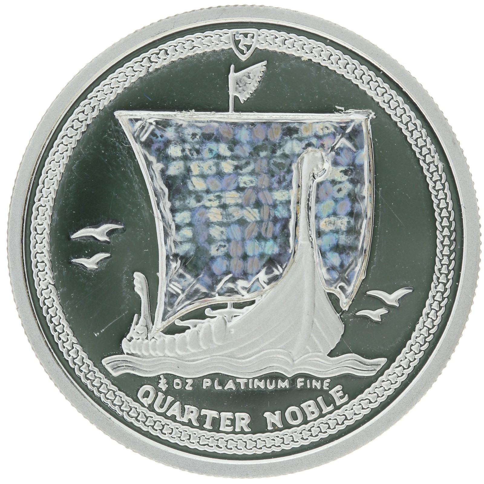 Isle of Man - Elizabeth II - 1/4 noble - 1996 - hologram - 1/4oz - platinum