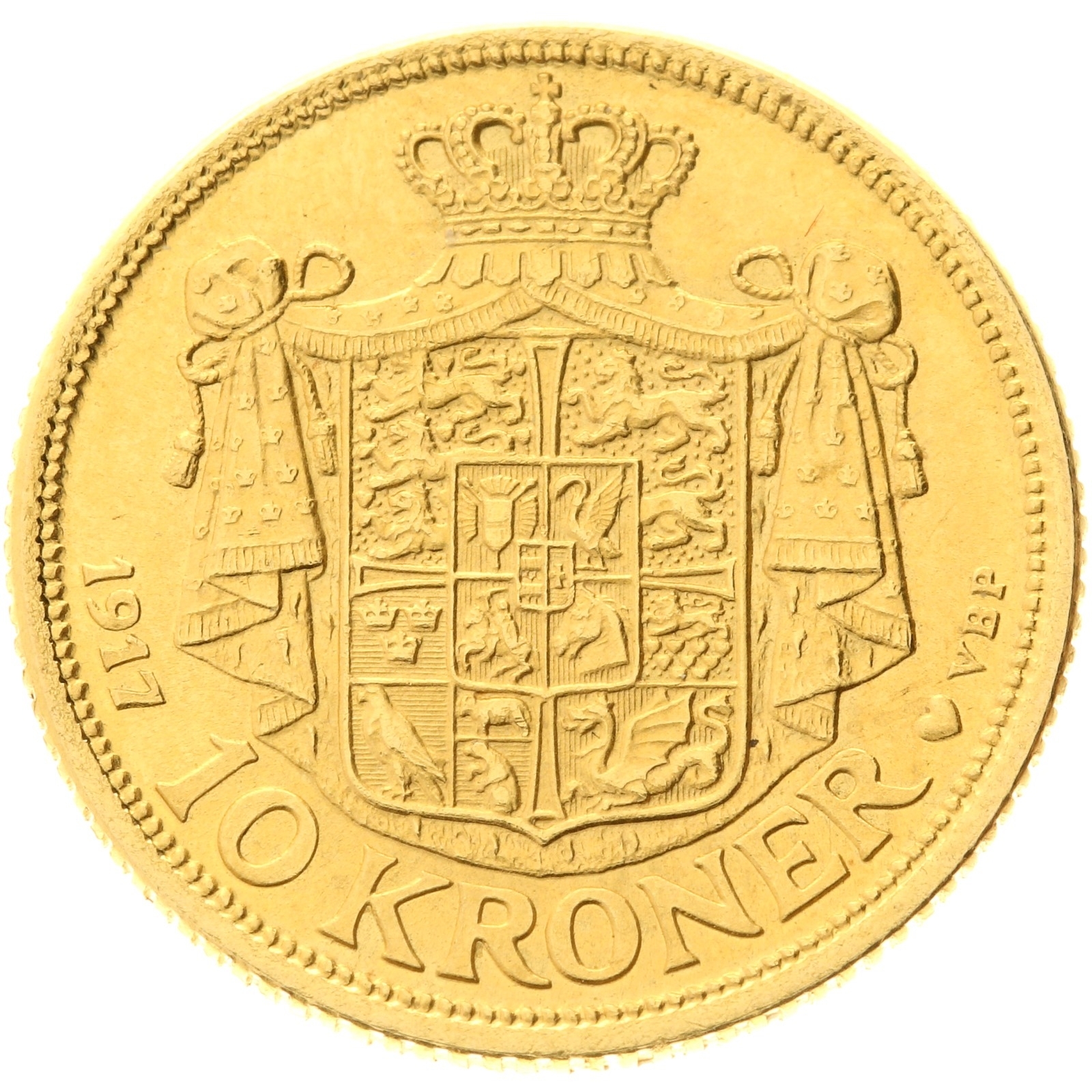 Denmark - 10 kroner - 1917 - Christian X 