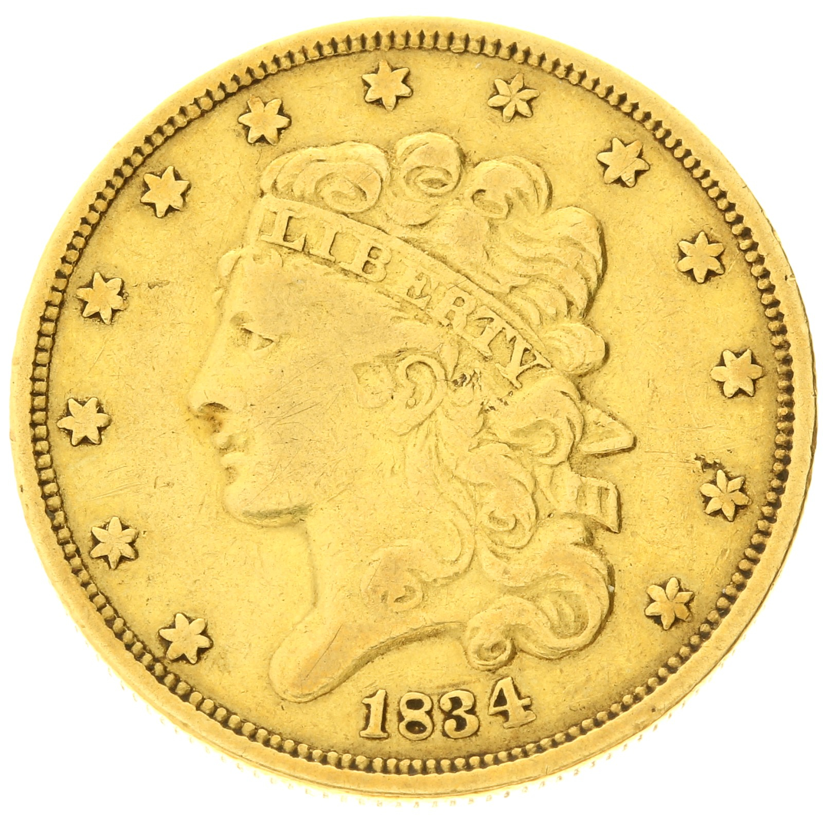 USA - 5 dollars - 1834 - Classic Head - Plain 4 