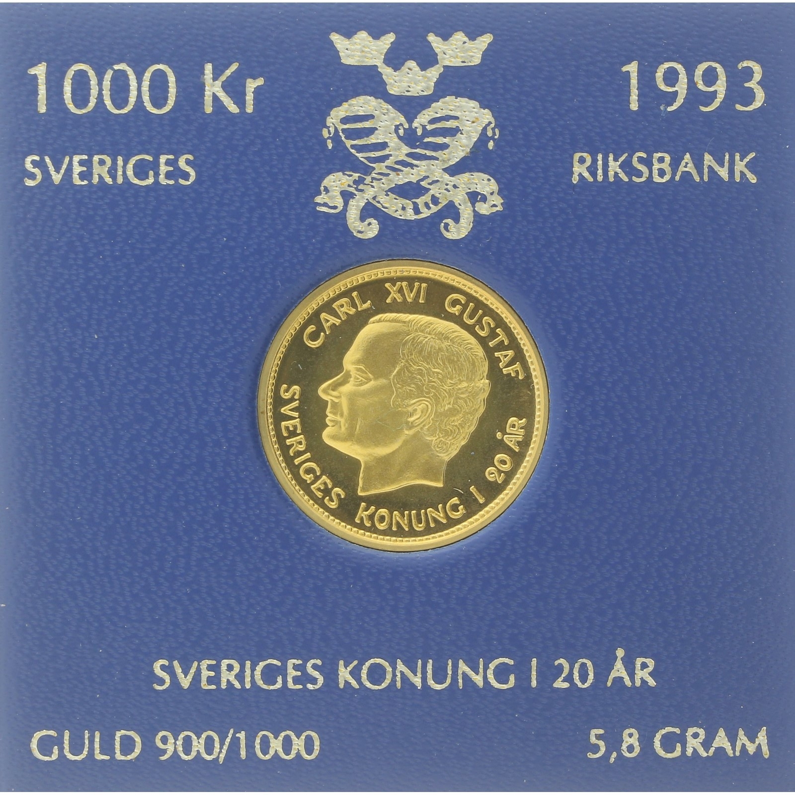 Sweden - 1000 Kronor - 1993 - Carl XVI Gustaf - 20 years of Reign