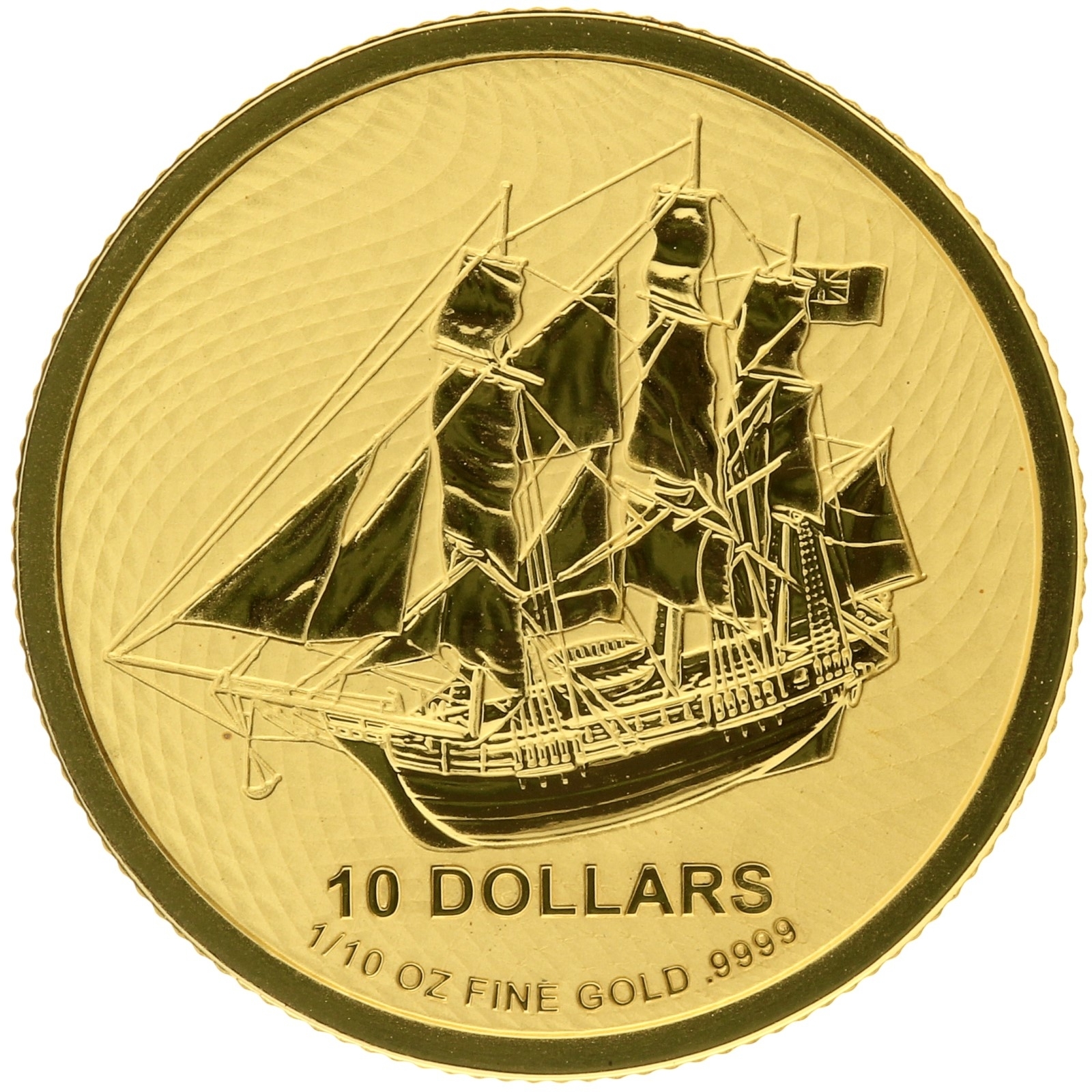 Cook Islands - 10 Dollars - 2020 - HMS Bounty - 1/10oz