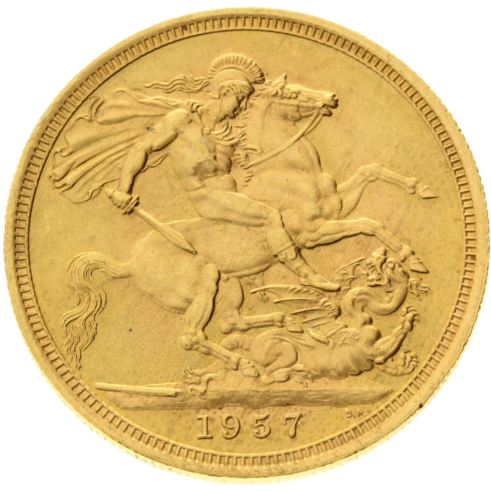 United Kingdom - 1 Sovereign - 1957 - Elizabeth II