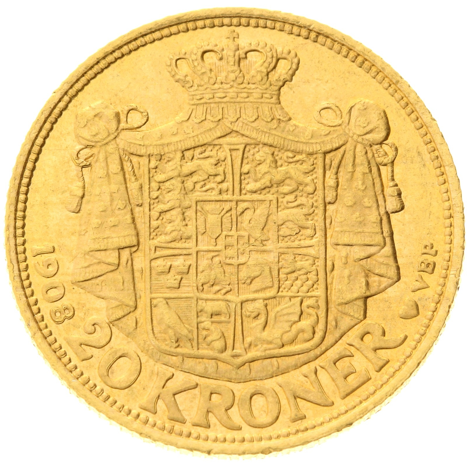 Denmark - 20 kroner - 1908 - Frederik VIII 