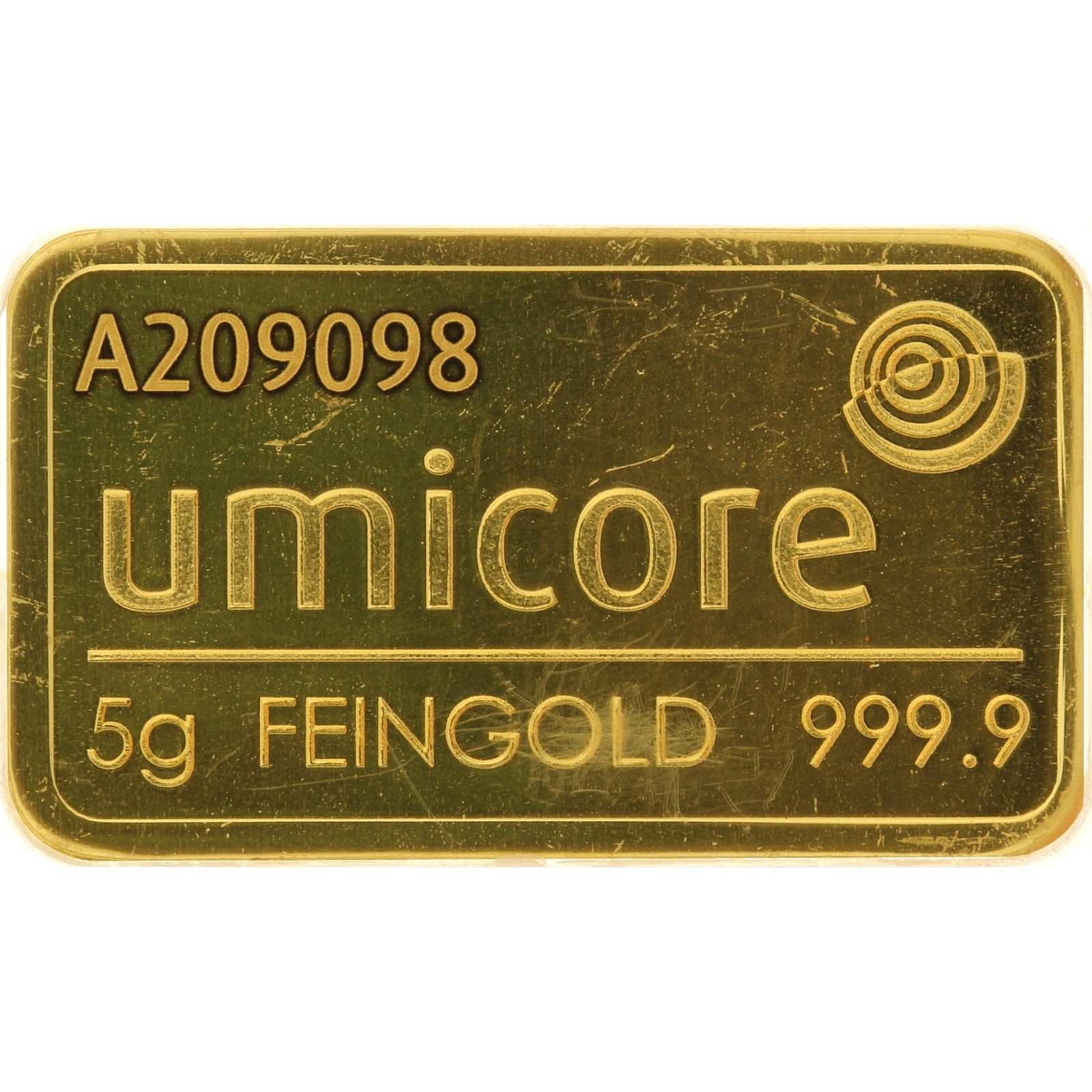Umicore - 5 gram - fine gold - bar