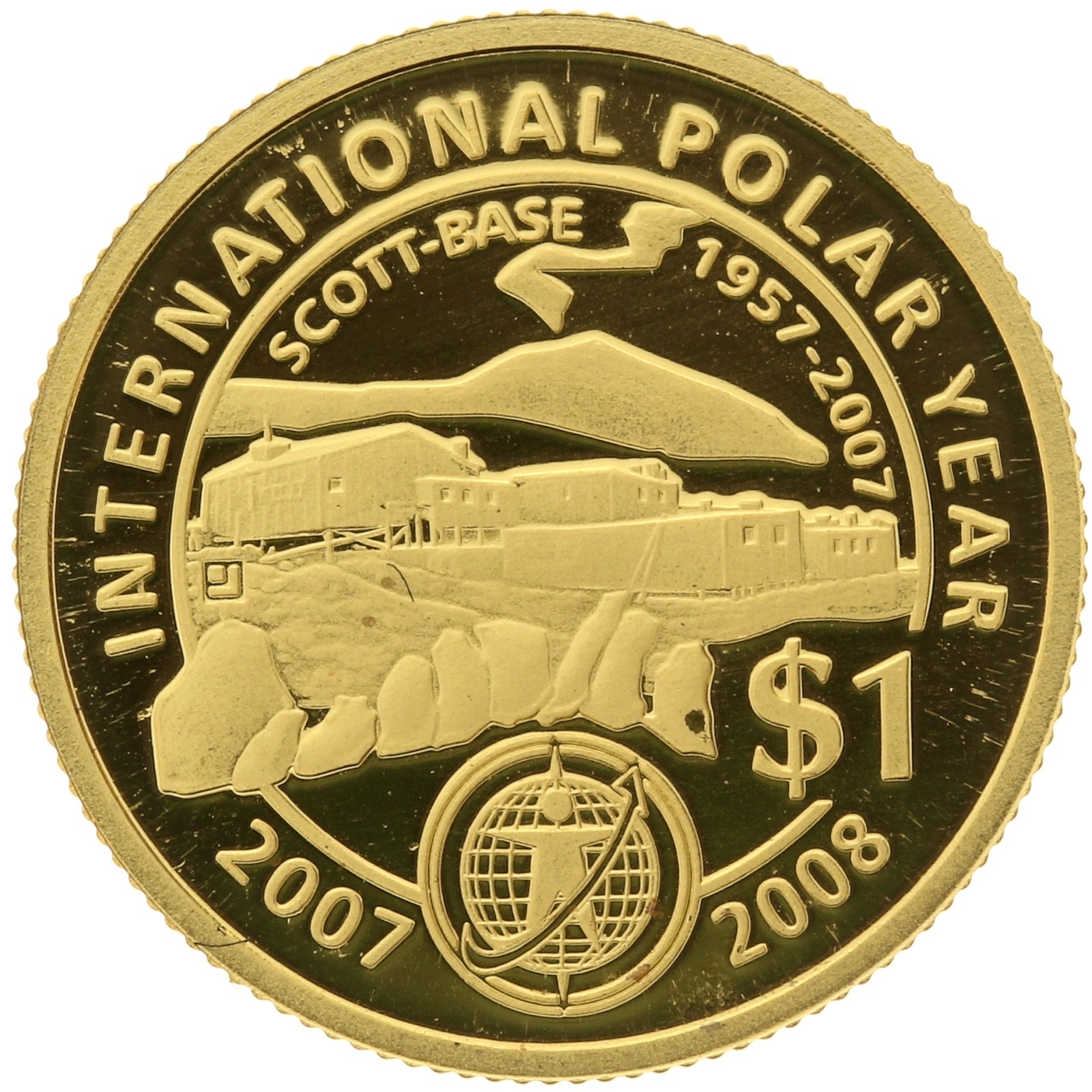 New Zealand - 1 dollar - 2007 - International Polar Year - 1/25oz