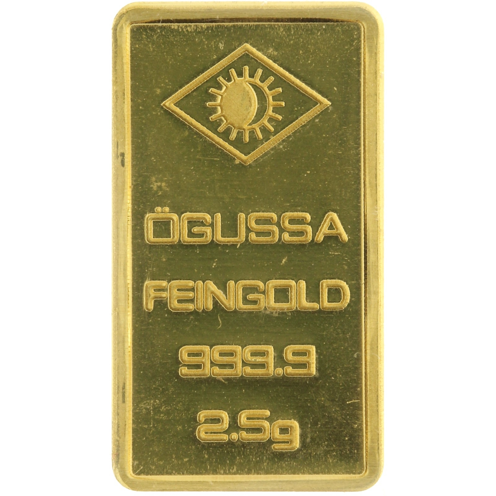 Ogussa - 2.5 gram fine gold - bar