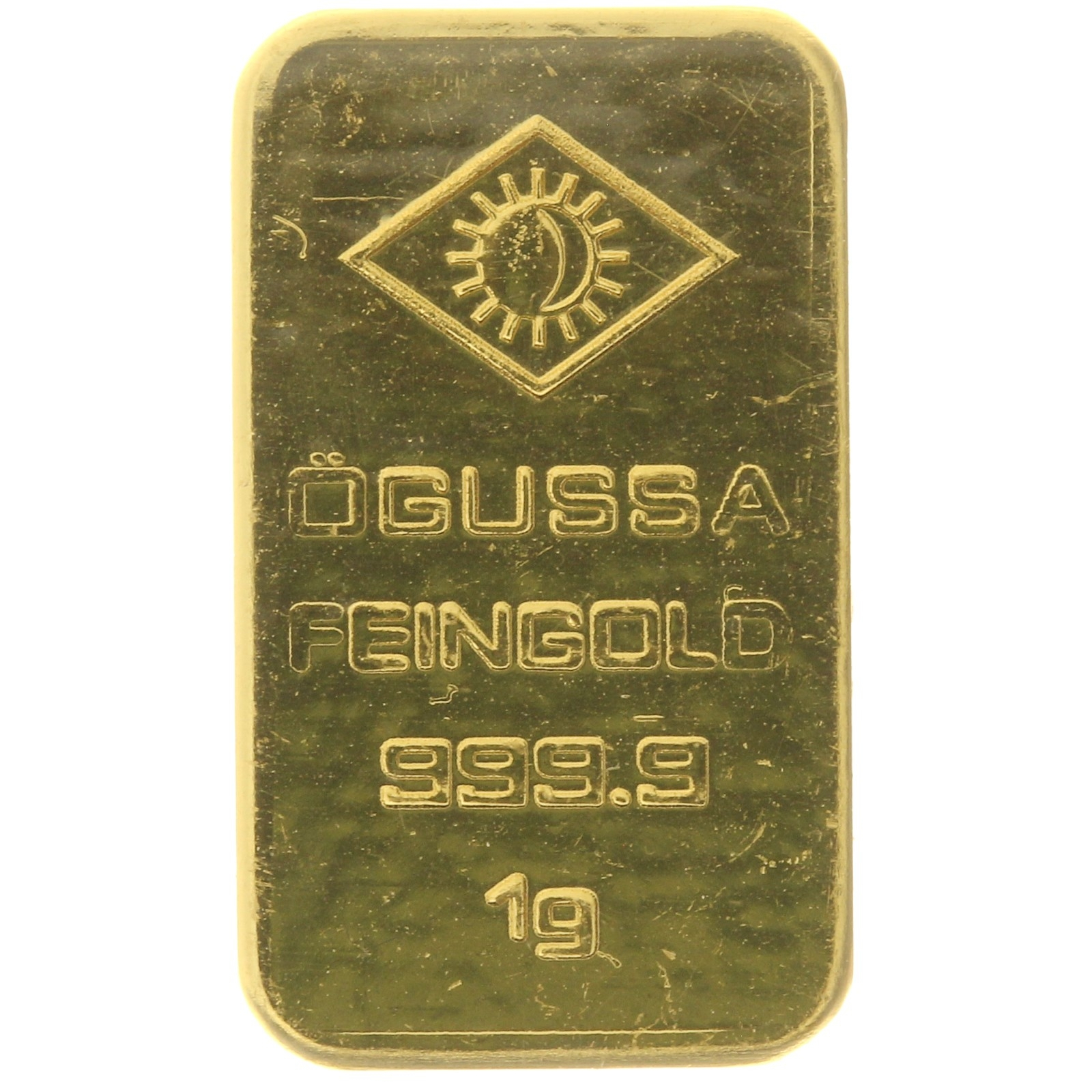 Ogussa - 1 gram fine gold - bar