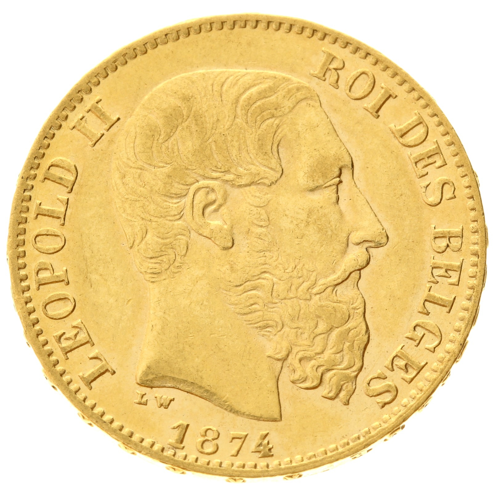 Belgium - 20 Francs - 1874 - Léopold II 