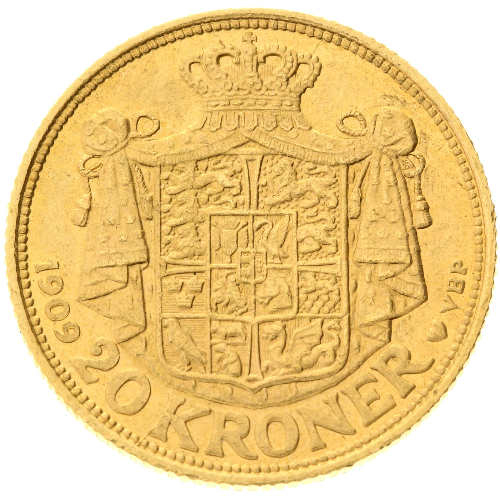 Denmark - 20 kroner - 1909 - Frederik VIII 