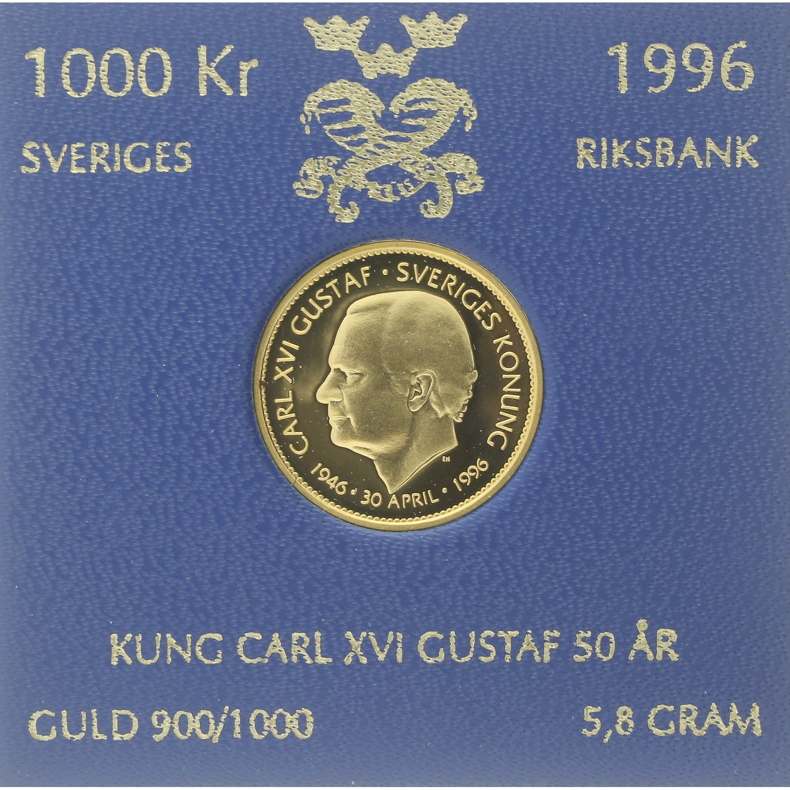Sweden - 1000 Kronor - 1996 - Carl XVI Gustaf - Birthday