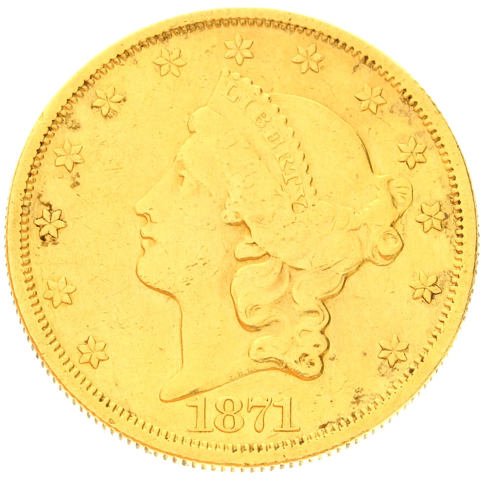 USA - 20 dollars 1871 - S - Liberty head 