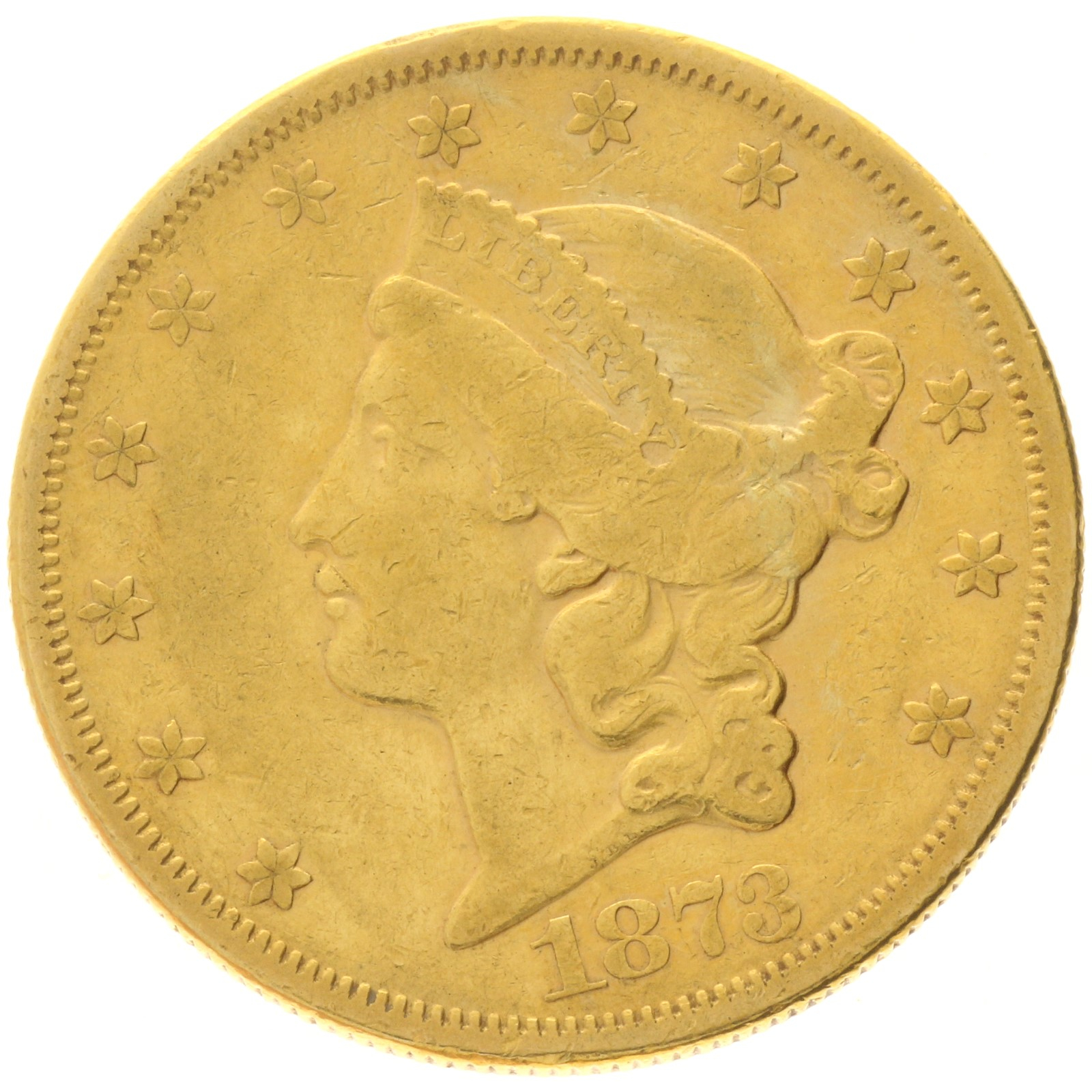 USA - 20 dollars 1873 - S - Closed 3 - Liberty head