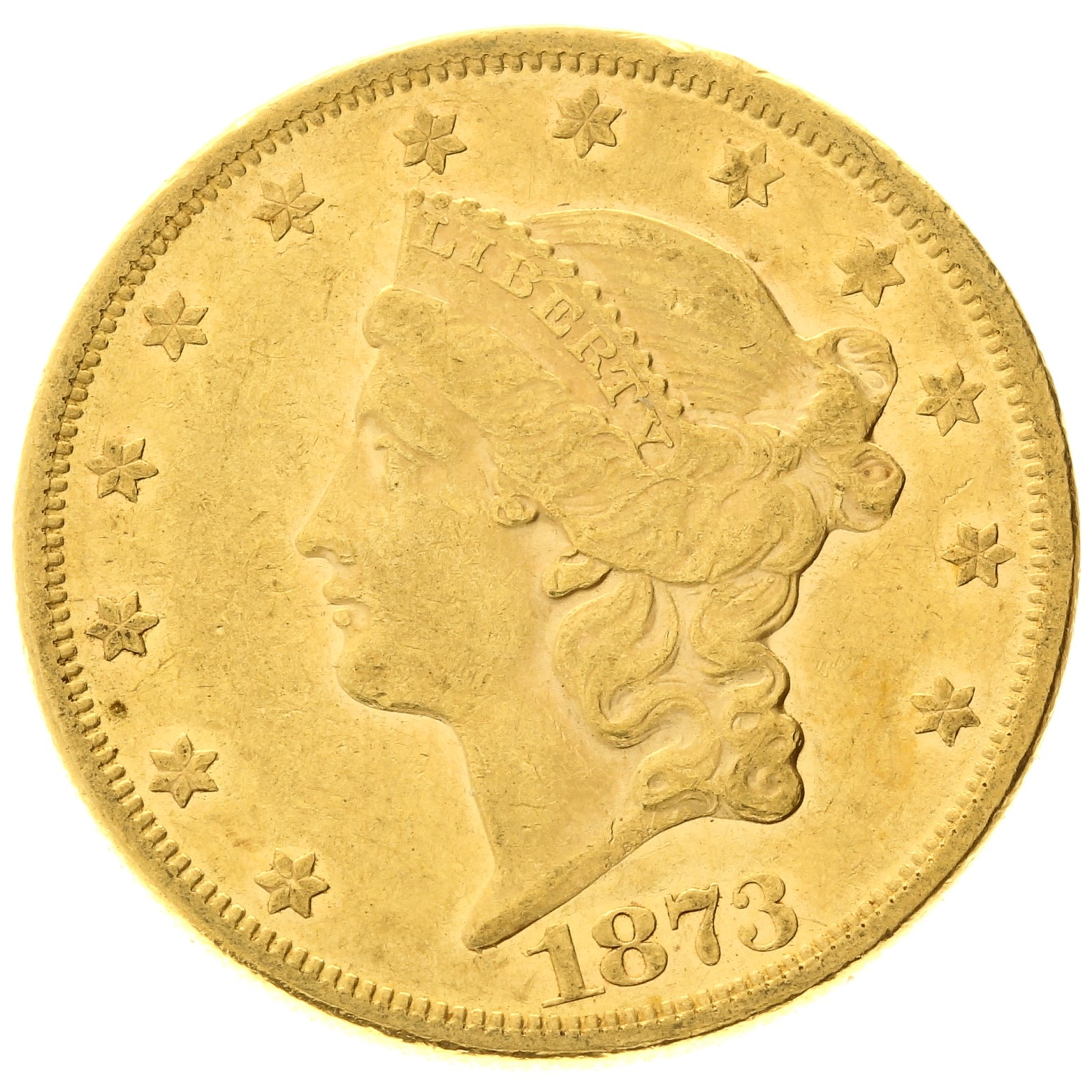 USA - 20 dollars 1873 - Open 3 - Liberty head 