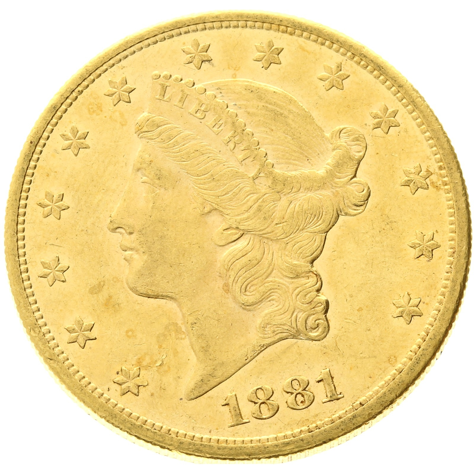 USA - 20 dollars - 1881 - S - Liberty Head 
