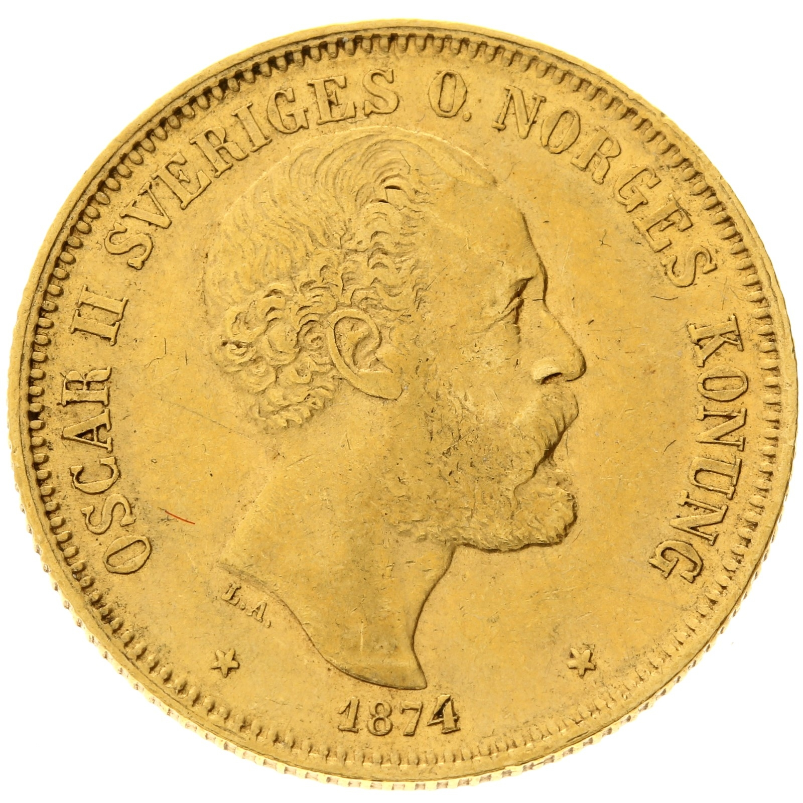 Sweden - 20 kronor - 1874 - Oscar II 
