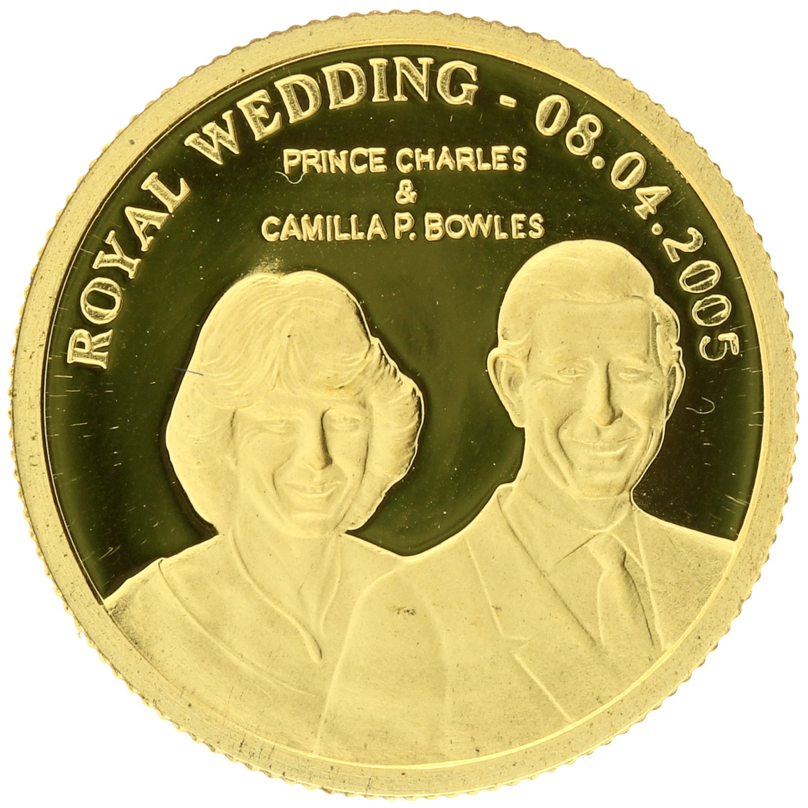 Cook islands - 10 Dollars - 2005 - Elizabeth II - Marriage of Prince Charles and Camilla Parker-Bowles - 1/25oz