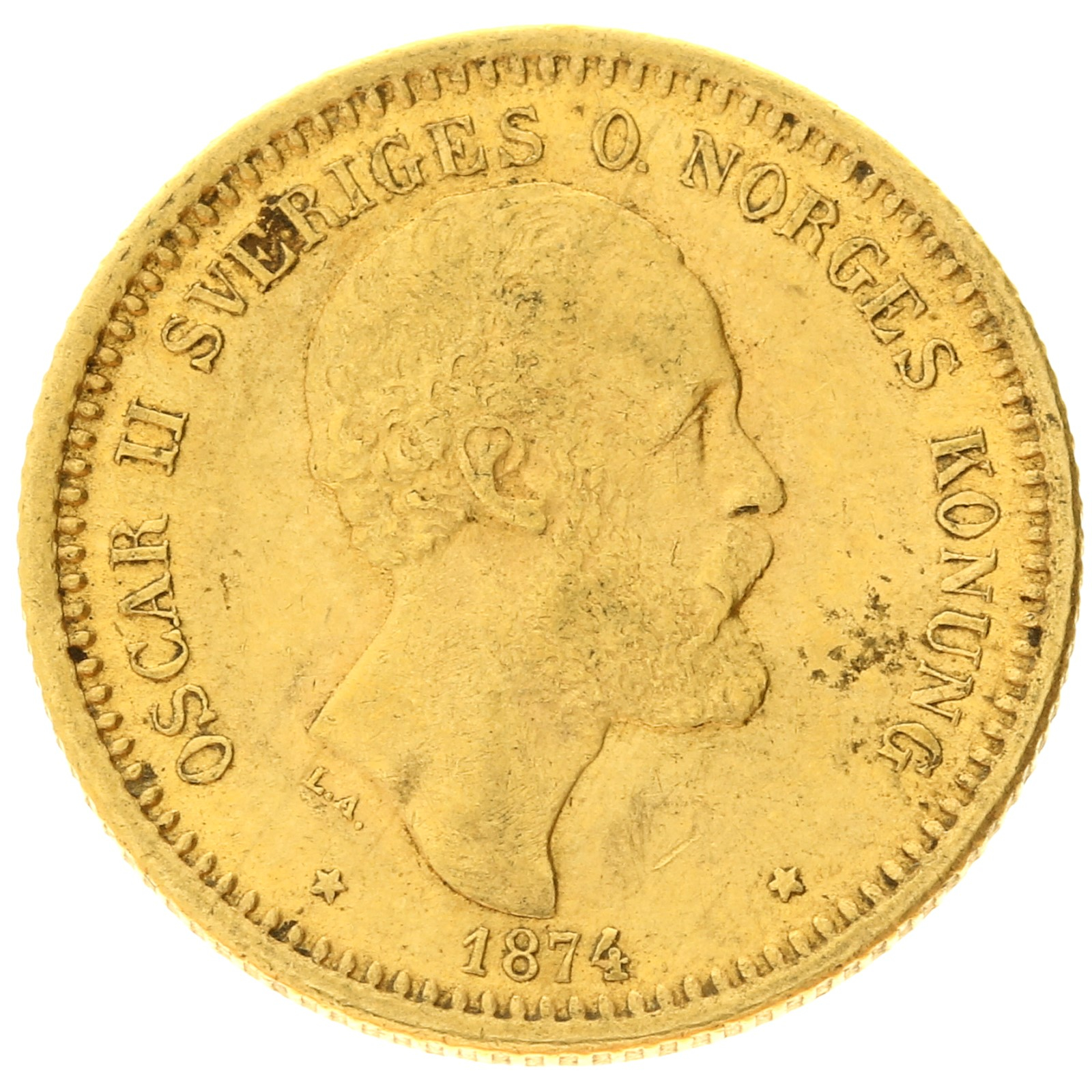 Sweden - 10 kronor - 1874 - Oscar II 