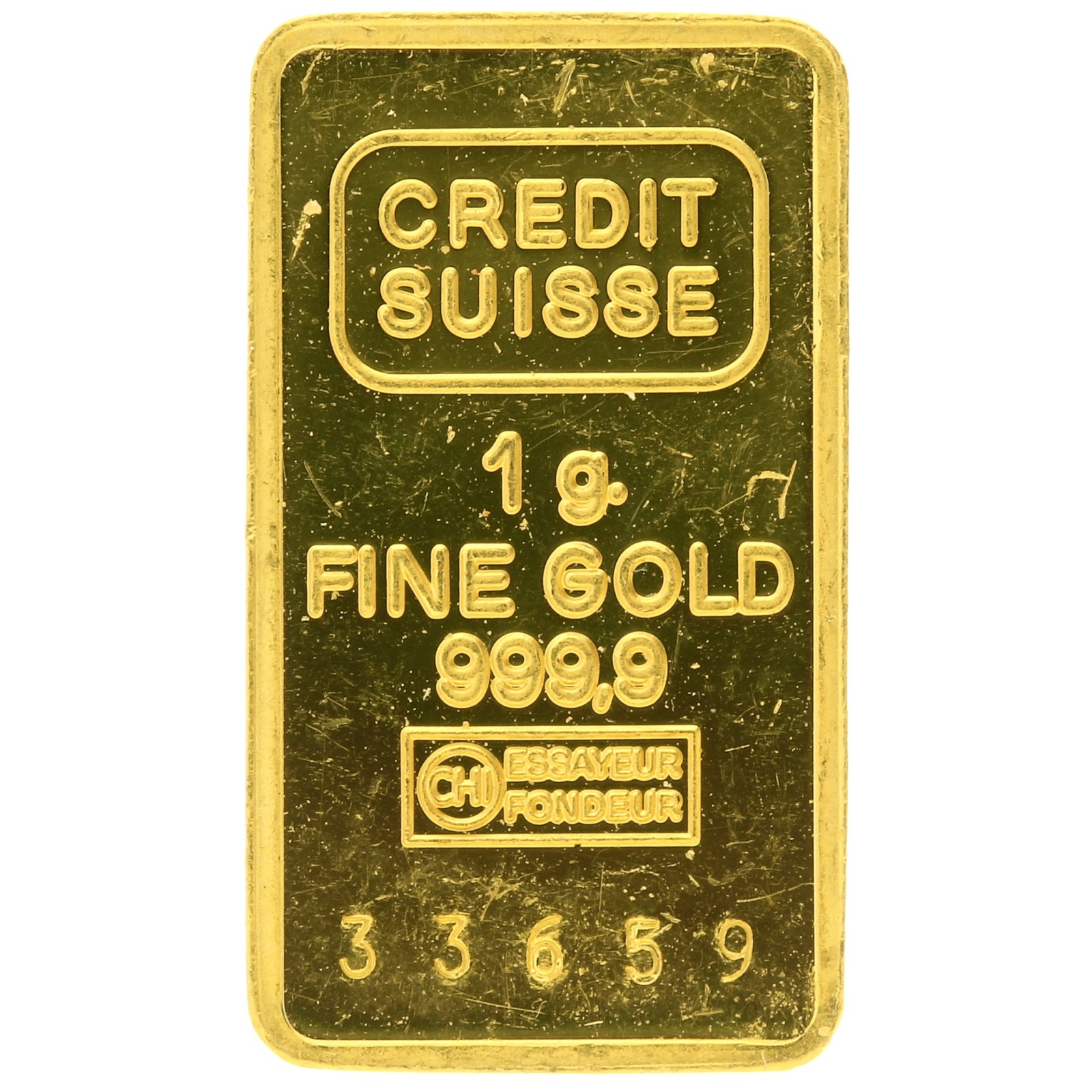 Credit Suisse - 1 gram - fine gold - bar 