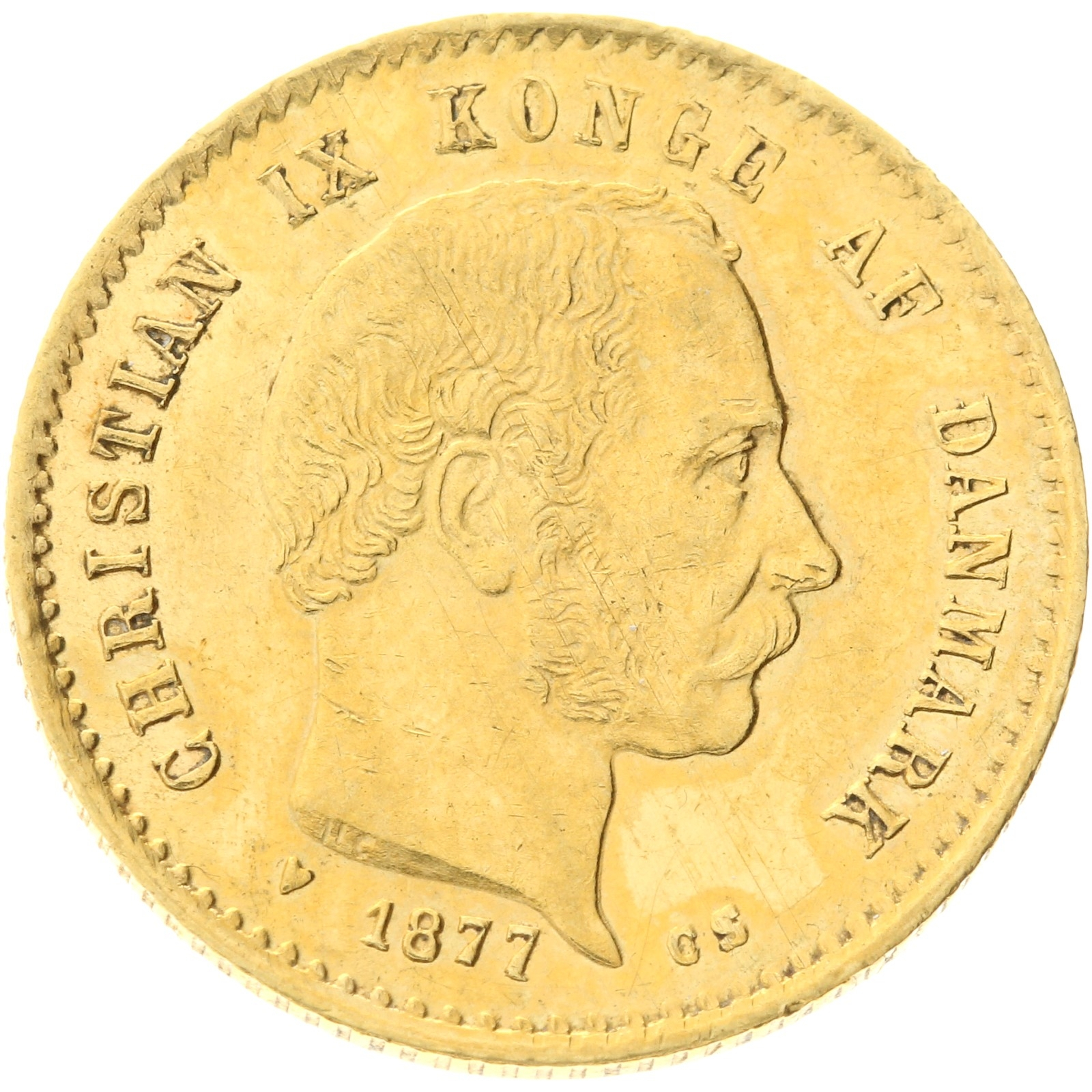 Denmark - 10 kroner - 1877 - Christian IX