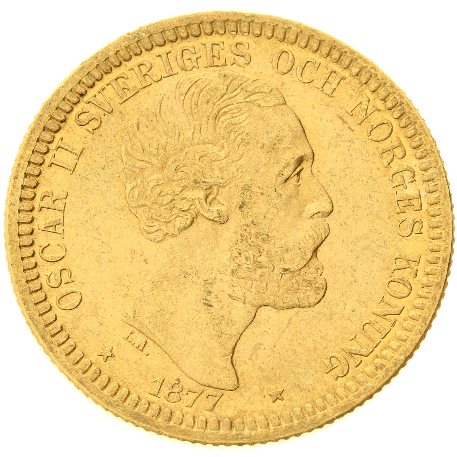 Sweden - 20 kronor - 1877 - Oscar II 