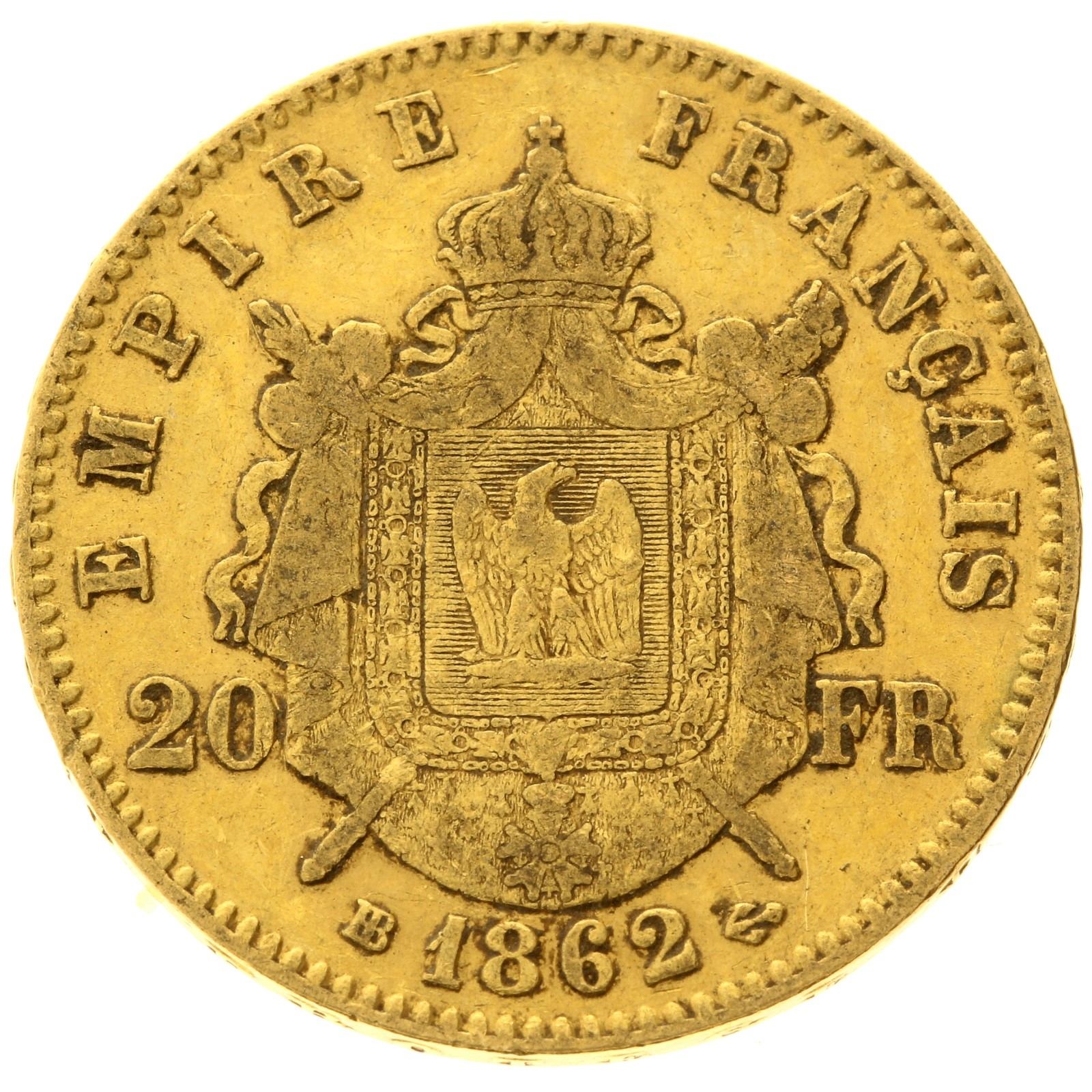 France - 20 francs - 1862 - BB - Napoleon III